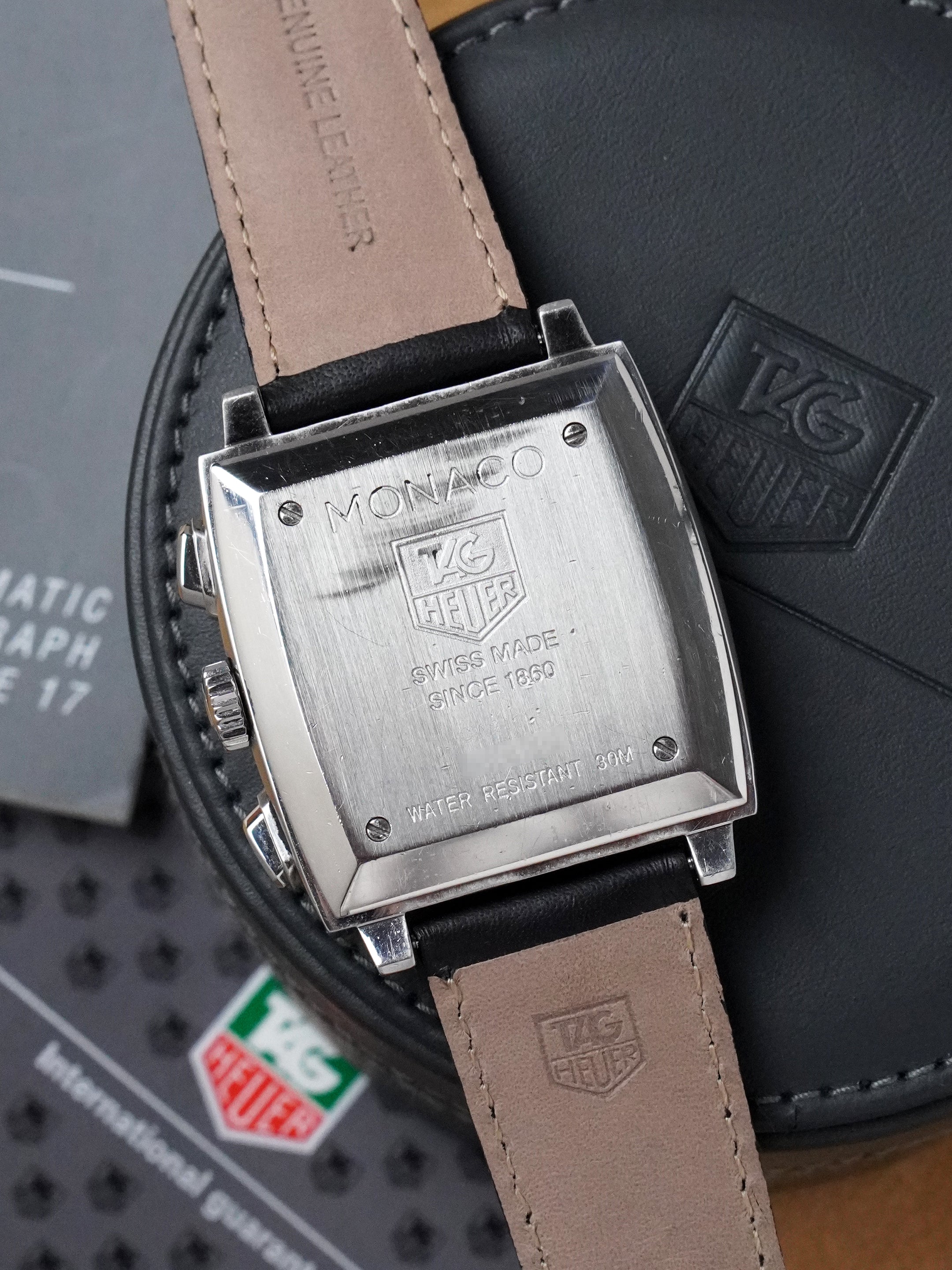 TAG Heuer Monaco CW2111-0 - Stainless Steel, Black Dial, Automatic, Full Set (2008)