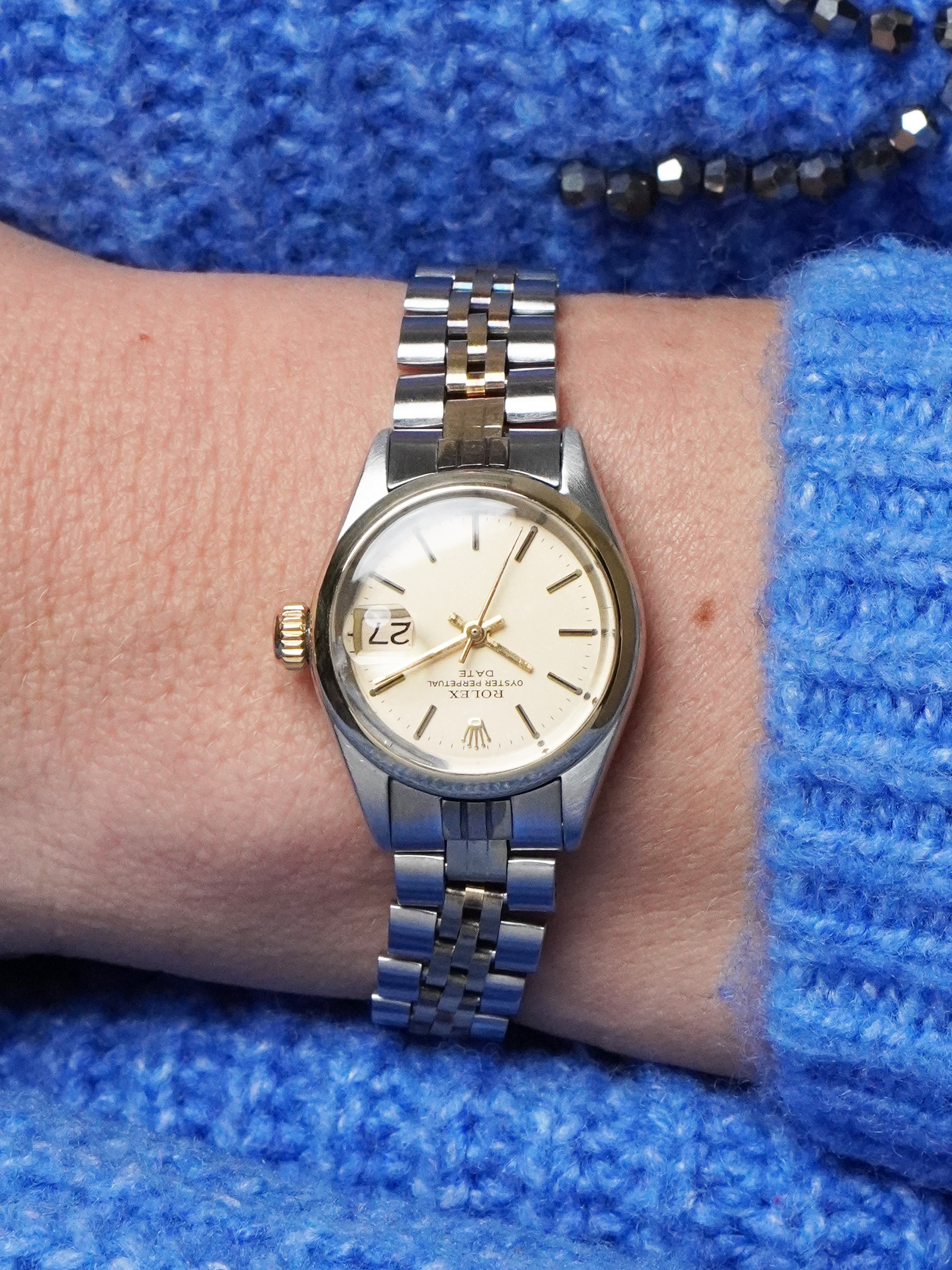 Rolex Oyster Perpetual Lady Date 6916 - Two-Tone, Cream Dial, Automatic, Box (1972)