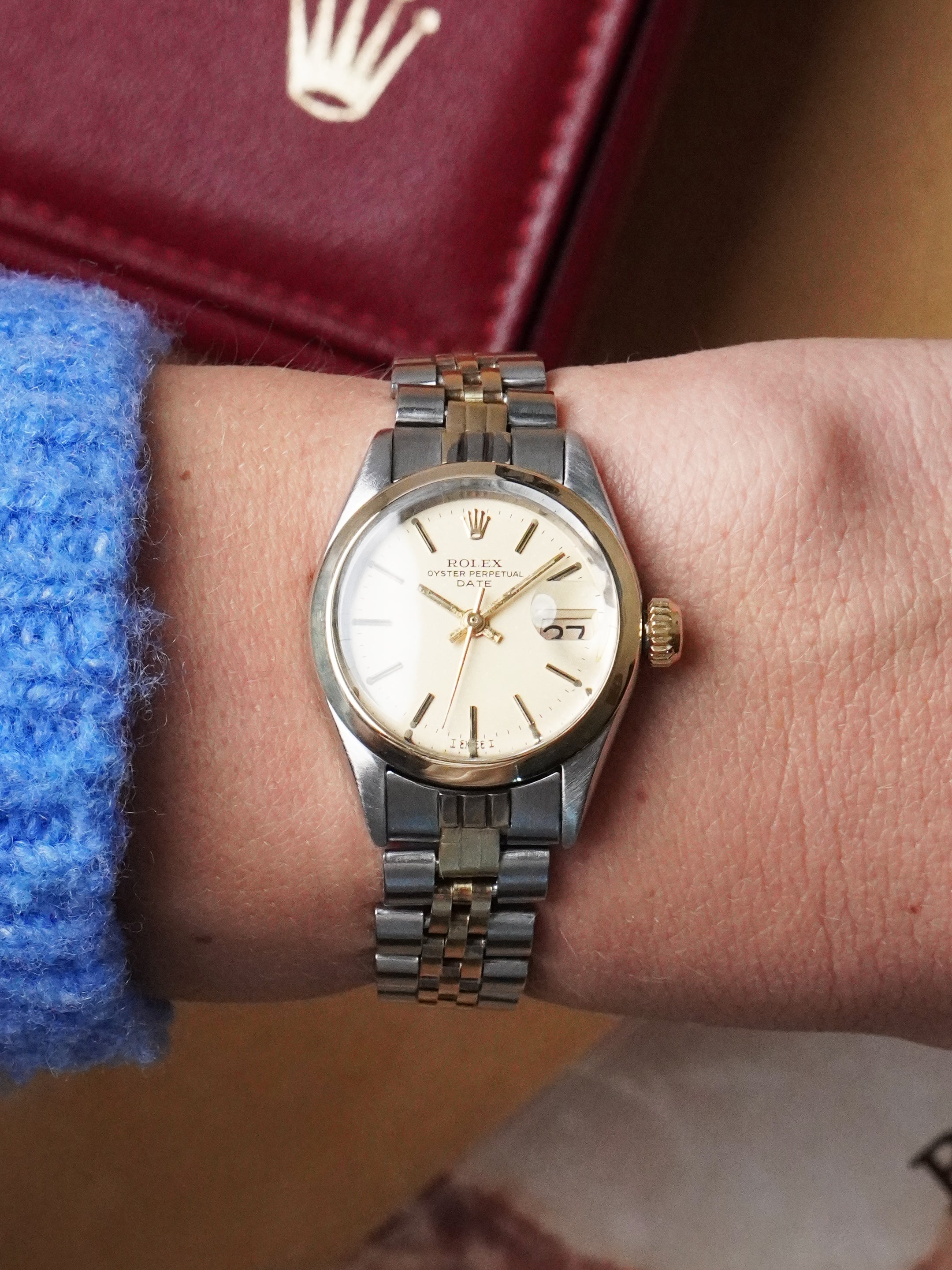 Rolex Oyster Perpetual Lady Date 6916 - Two-Tone, Cream Dial, Automatic, Box (1972)