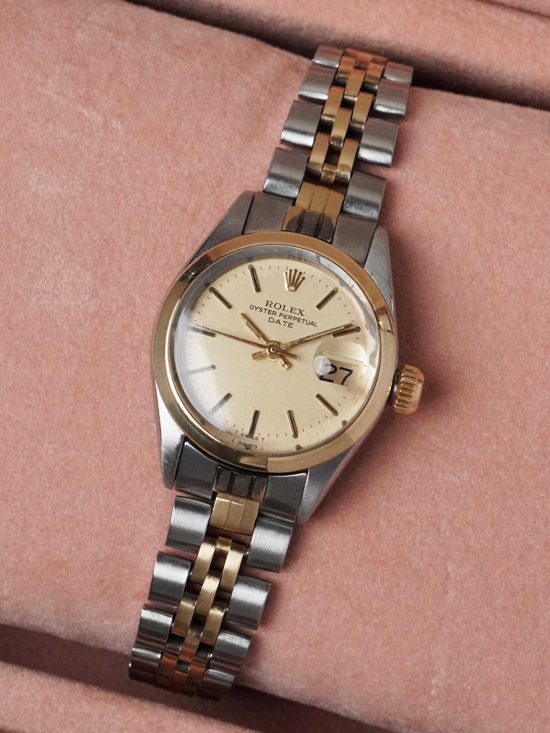 Rolex Oyster Perpetual Lady Date 6916 - Two-Tone, Cream Dial, Automatic, Box (1972)