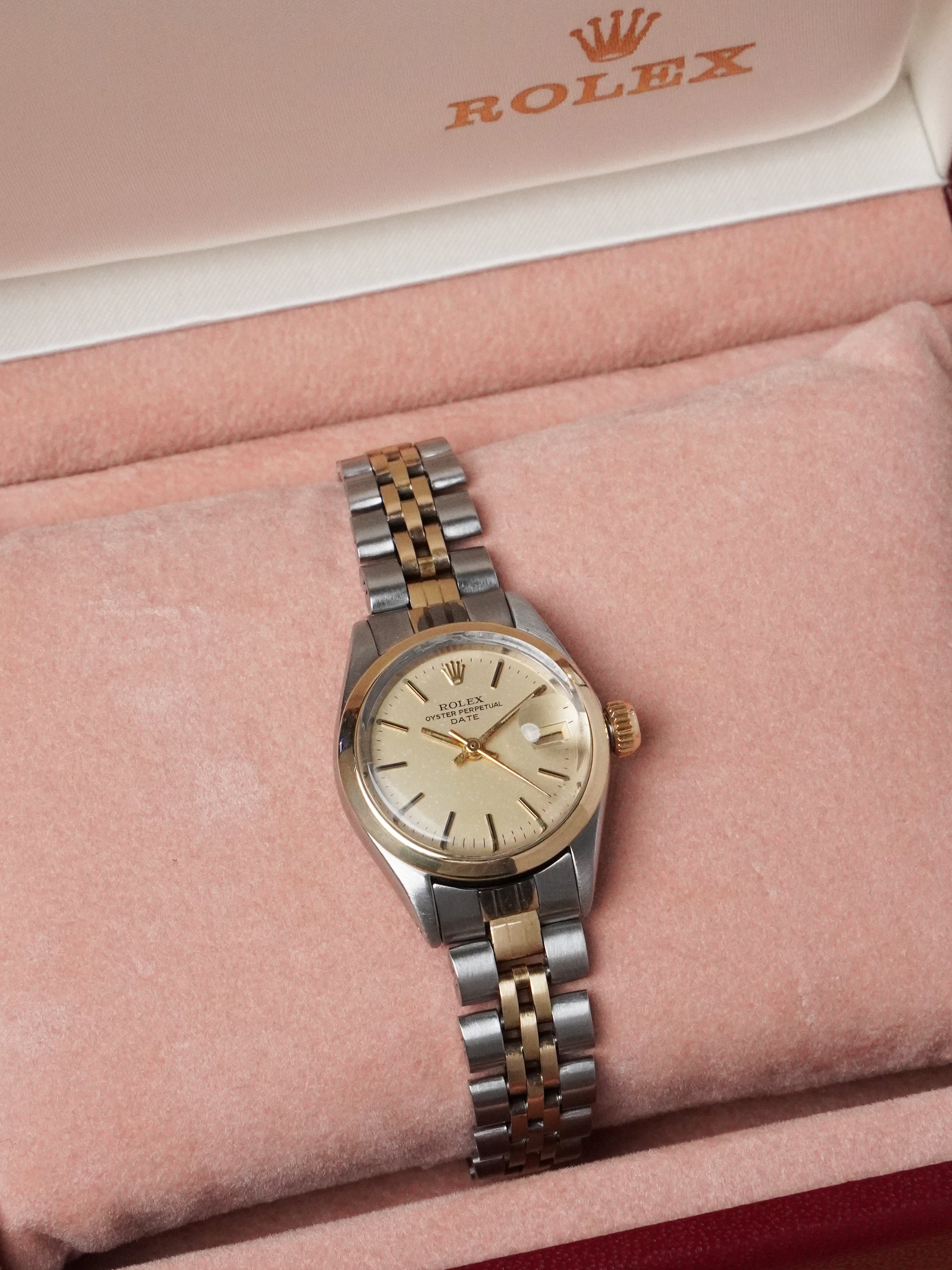 Rolex Oyster Perpetual Lady Date 6916 - Two-Tone, Cream Dial, Automatic, Box (1972)