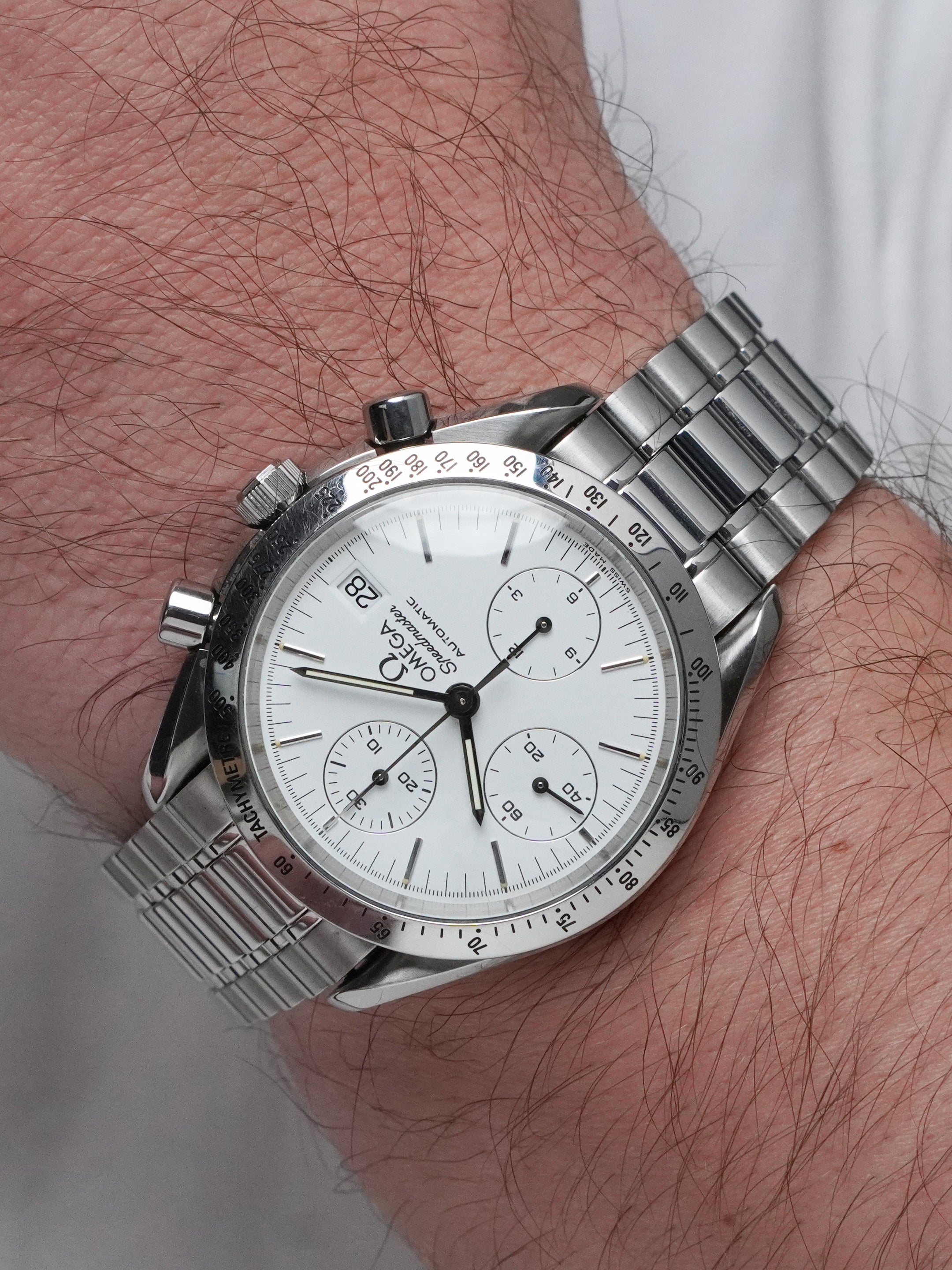 Omega Speedmaster Date 3511.20 - Stainless Steel, White Dial, Automatic, Full Set (1993)