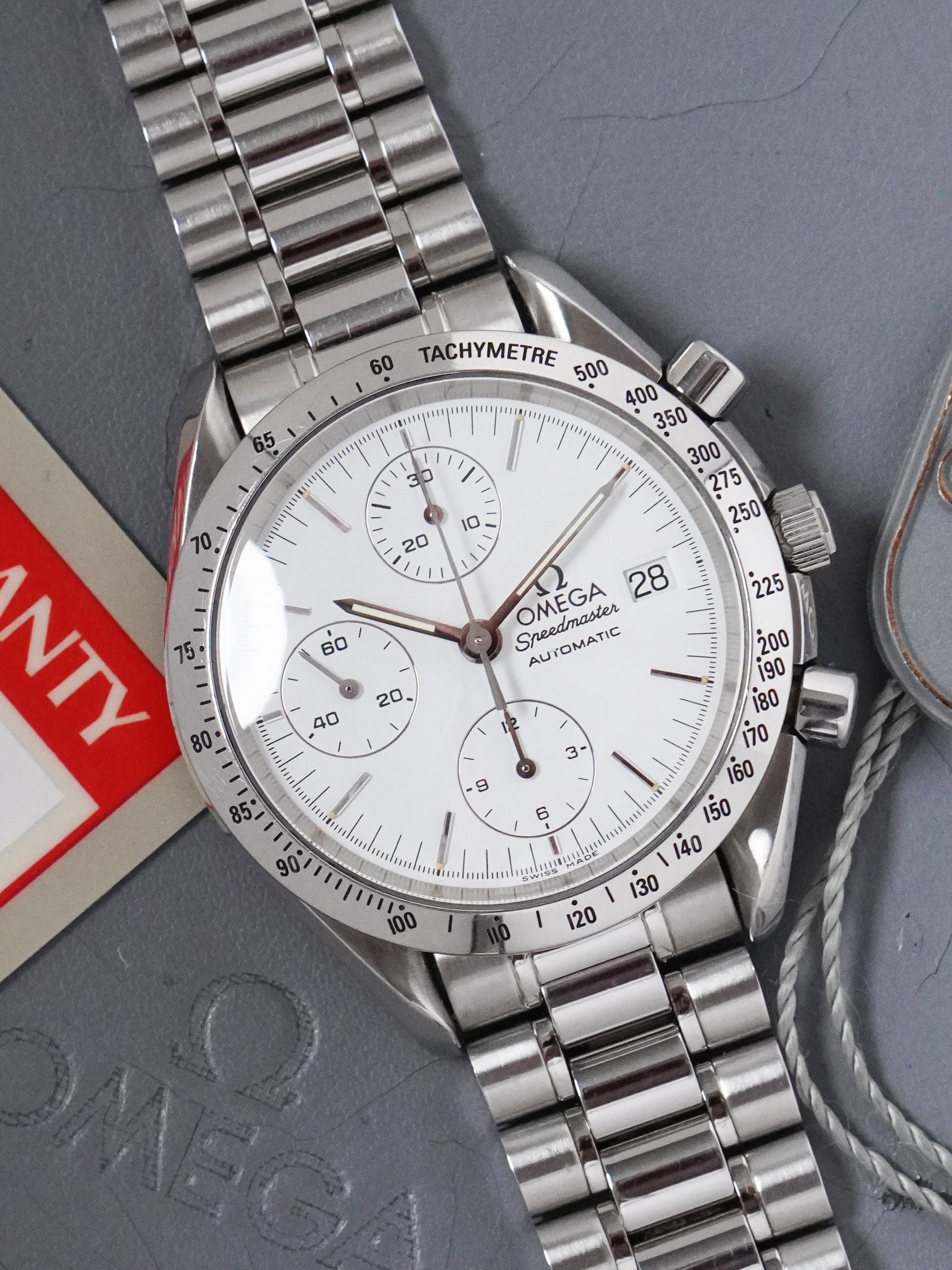 Omega Speedmaster Date 3511.20 - Stainless Steel, White Dial, Automatic, Full Set (1993)