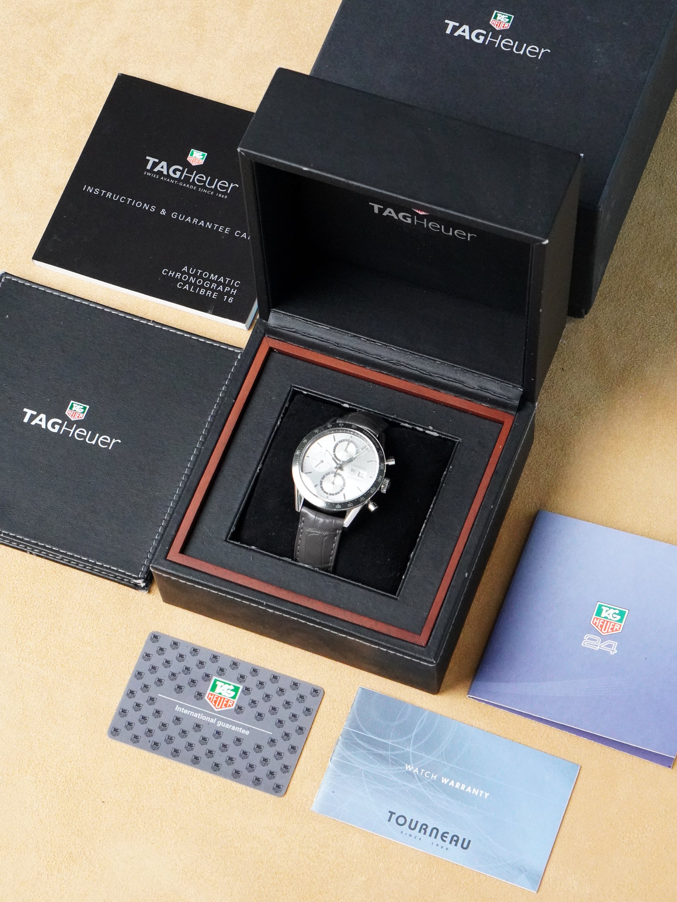 TAG Heuer Carrera Calibre 16 CV2011 - Stainless Steel, Silver Dial, Automatic, Full Set (2006)