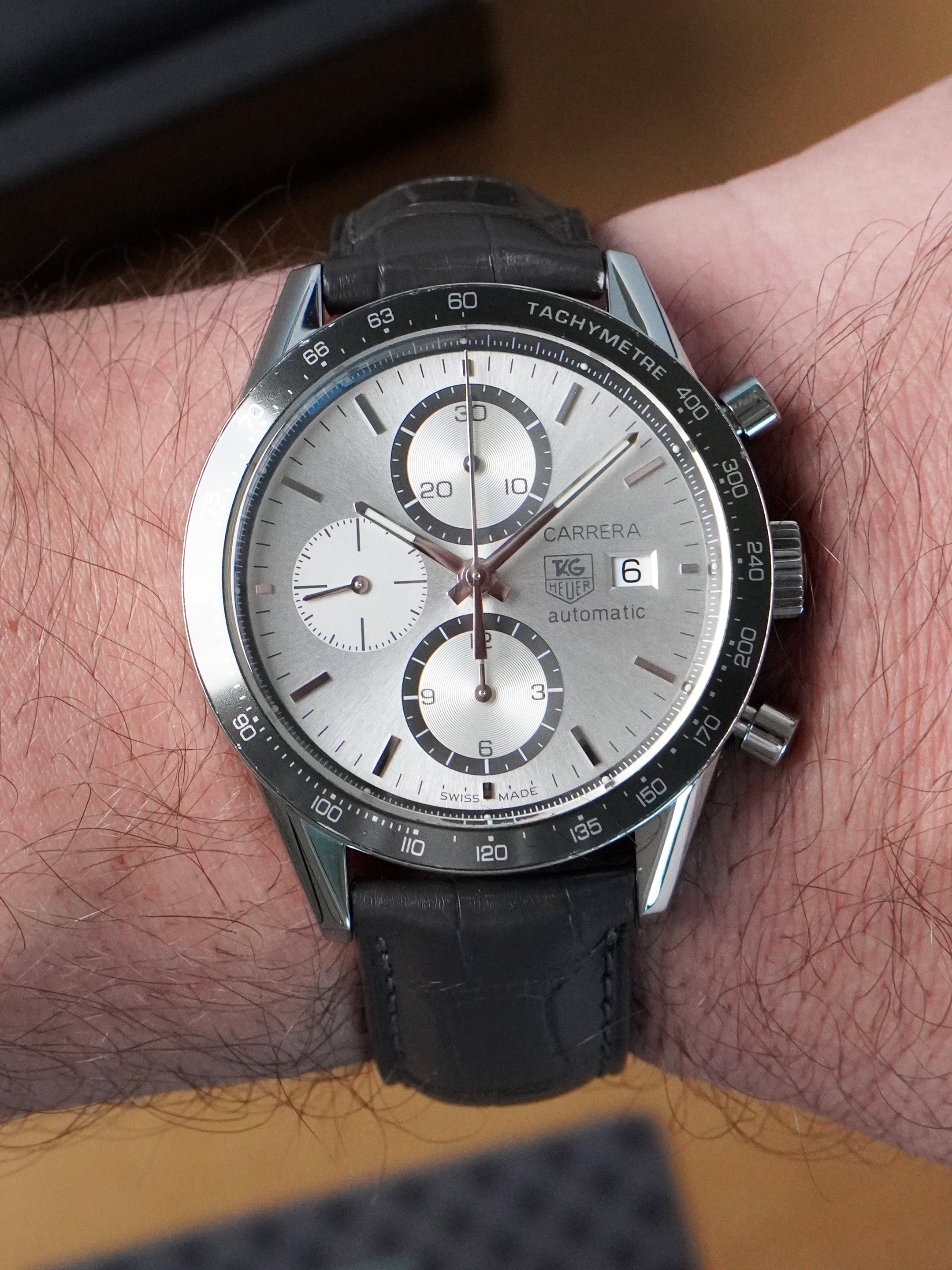 TAG Heuer Carrera Calibre 16 CV2011 - Stainless Steel, Silver Dial, Automatic, Full Set (2006)