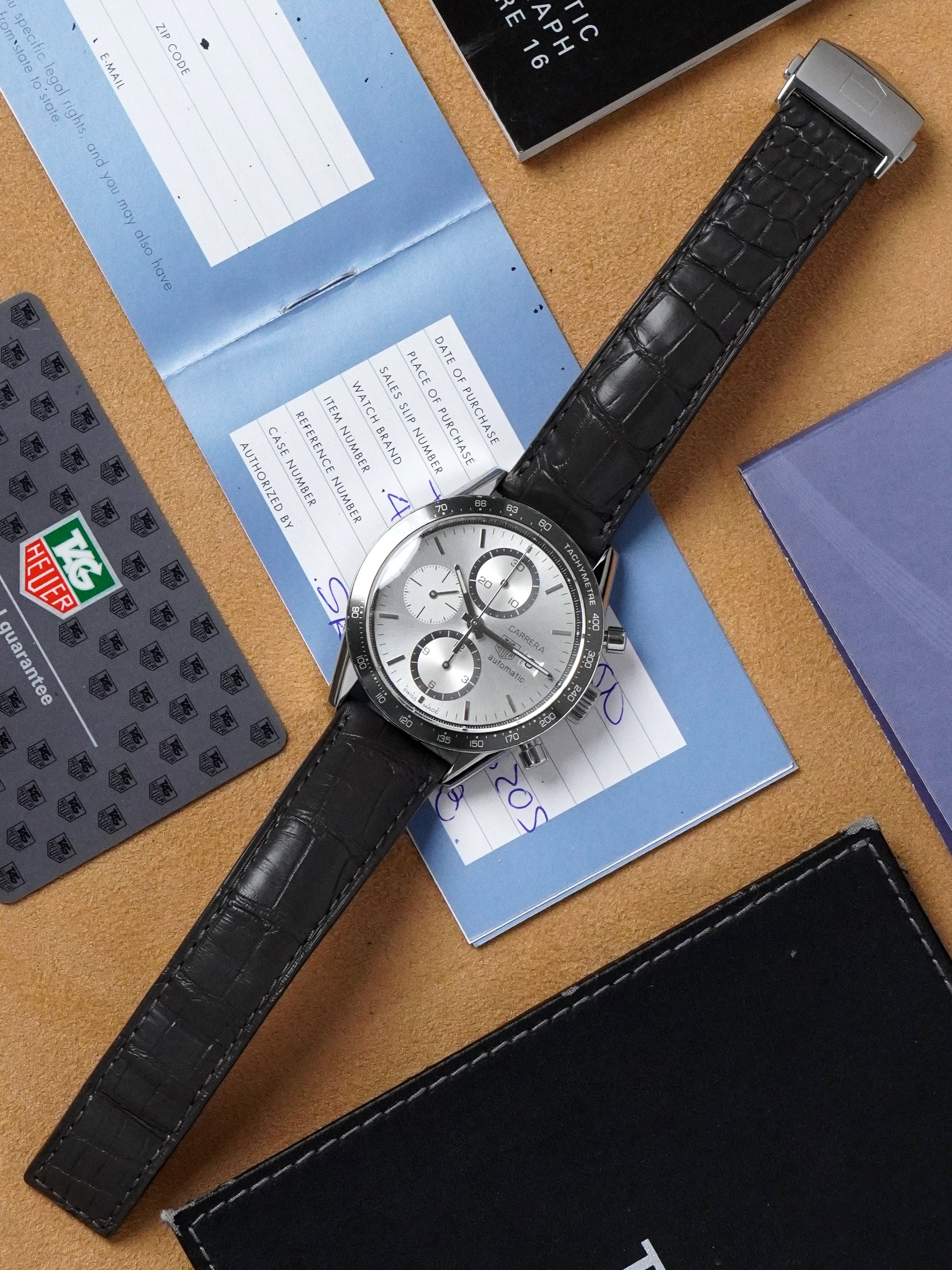 TAG Heuer Carrera Calibre 16 CV2011 - Stainless Steel, Silver Dial, Automatic, Full Set (2006)