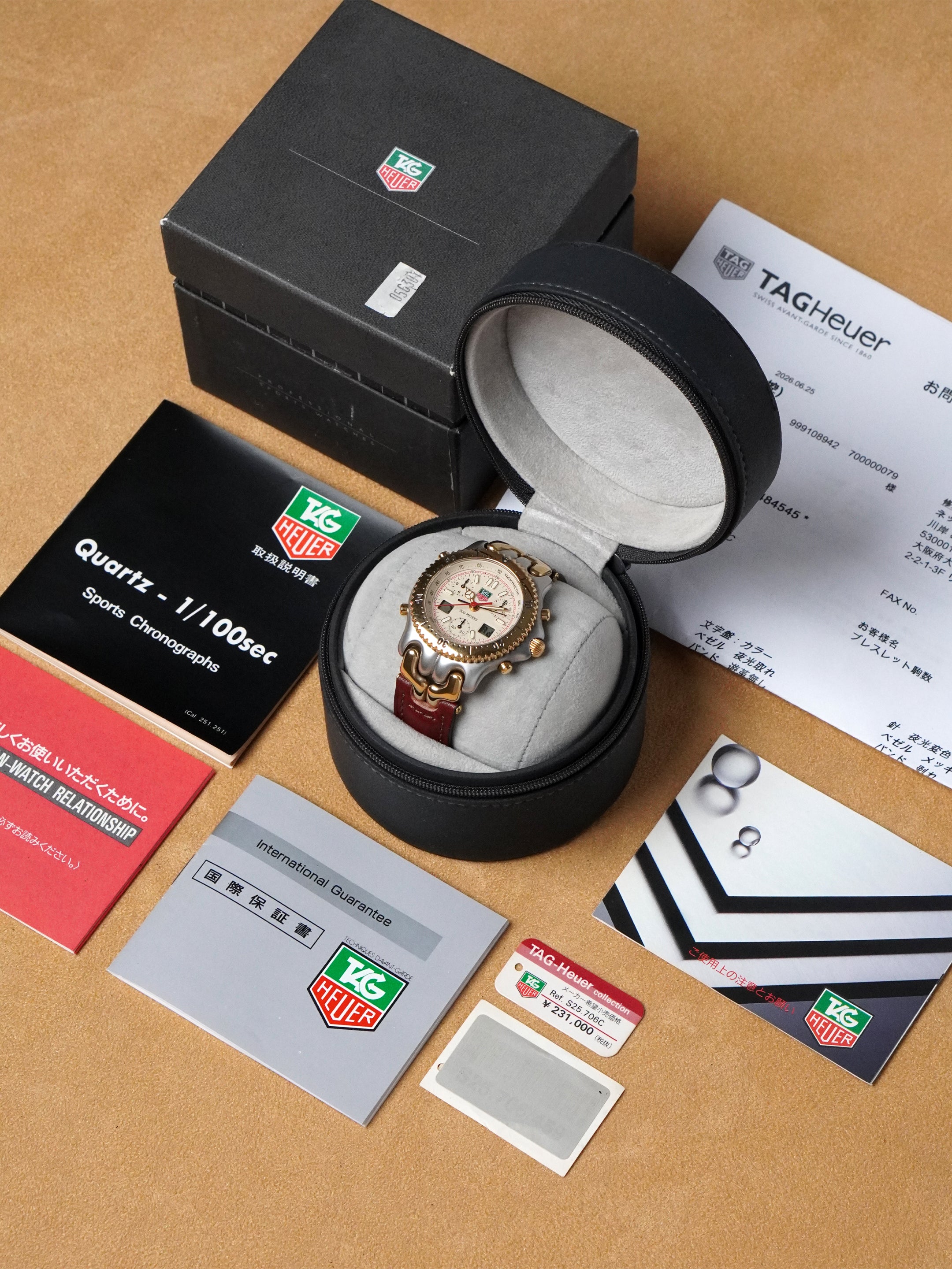 TAG Heuer S/EL Quartz Chronograph S25.706C - Ayrton Senna, Full Set (1994)