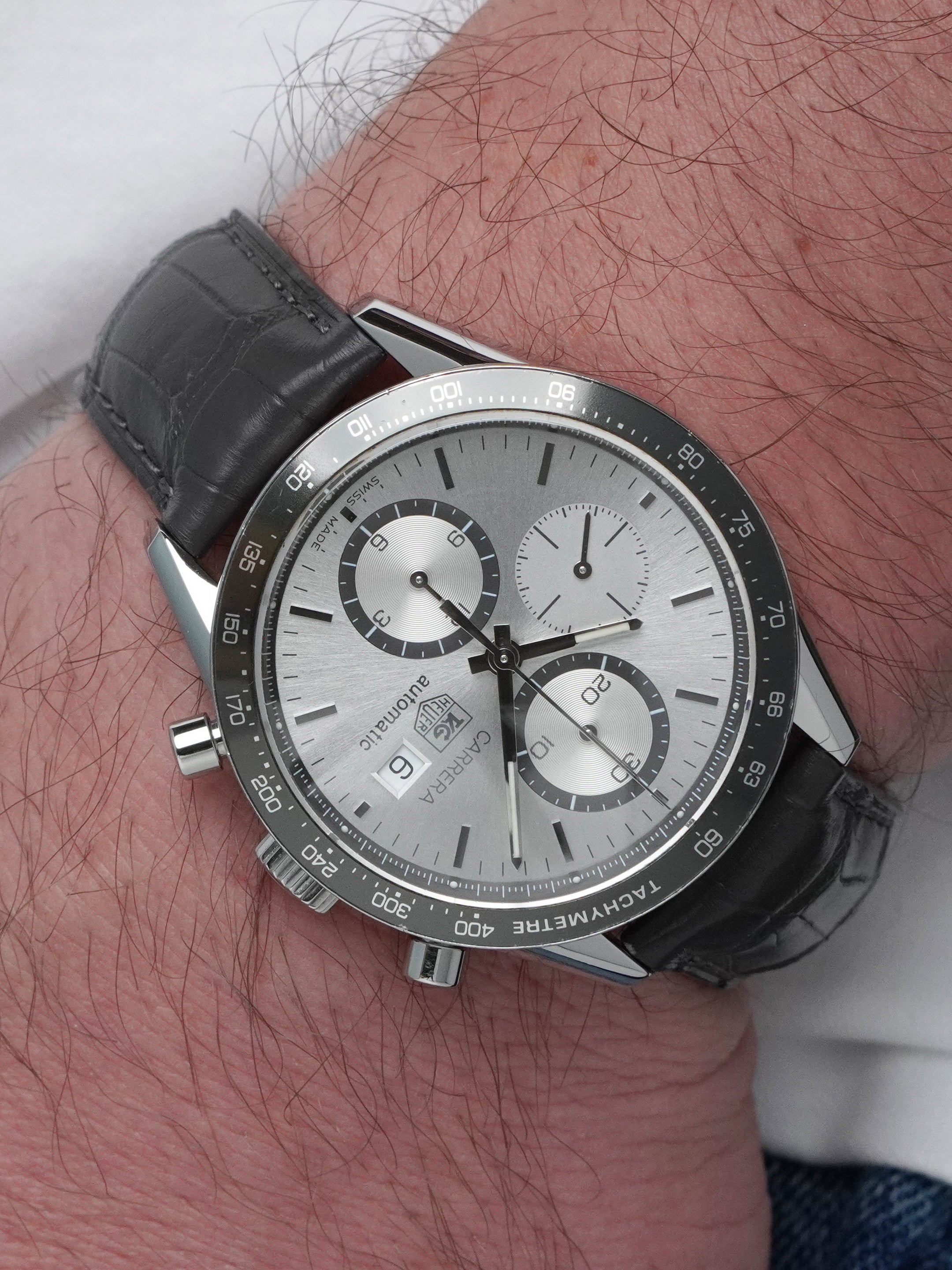 TAG Heuer Carrera Calibre 16 CV2011 - Stainless Steel, Silver Dial, Automatic, Full Set (2006)
