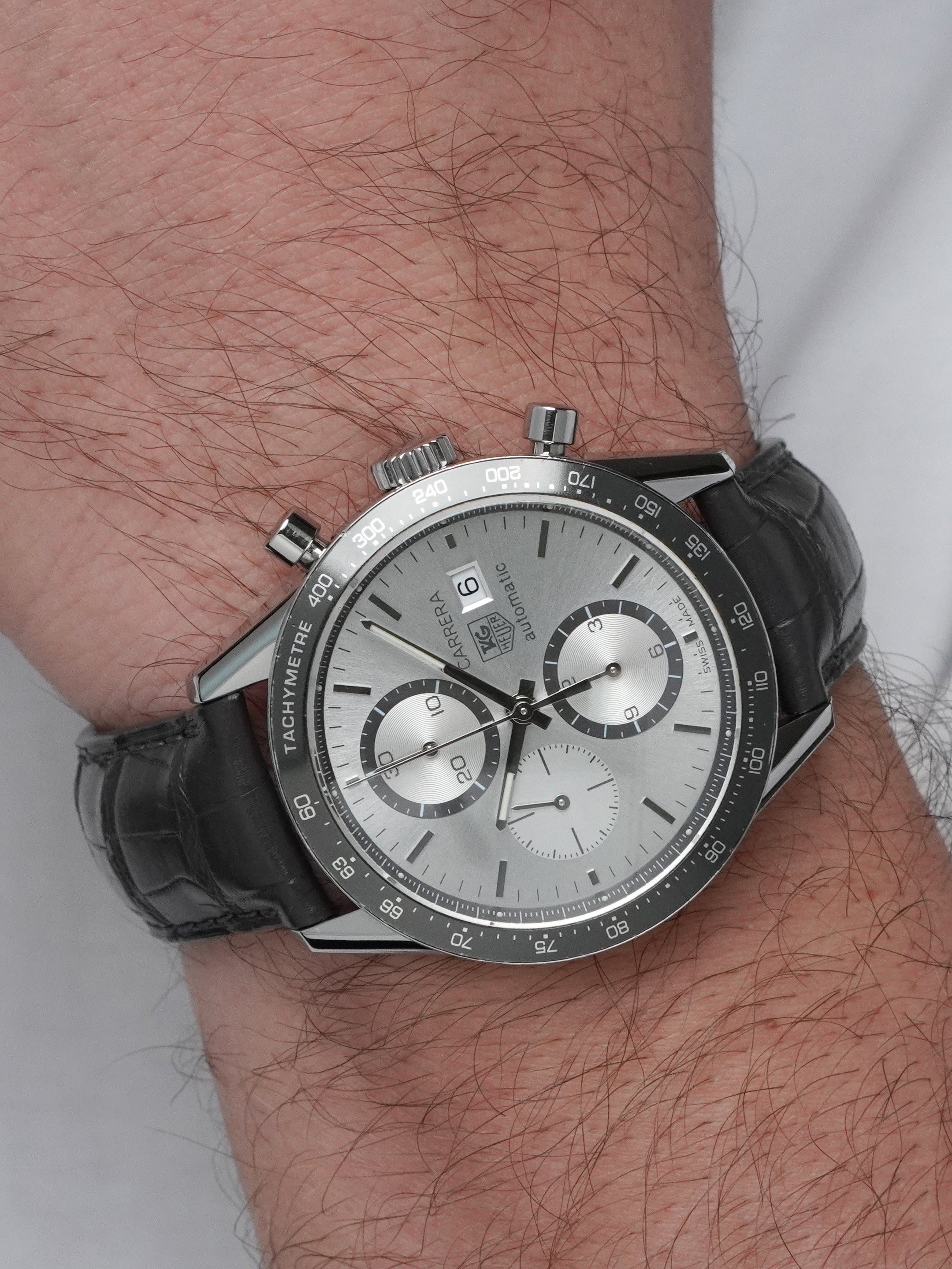 TAG Heuer Carrera Calibre 16 CV2011 - Stainless Steel, Silver Dial, Automatic, Full Set (2006)