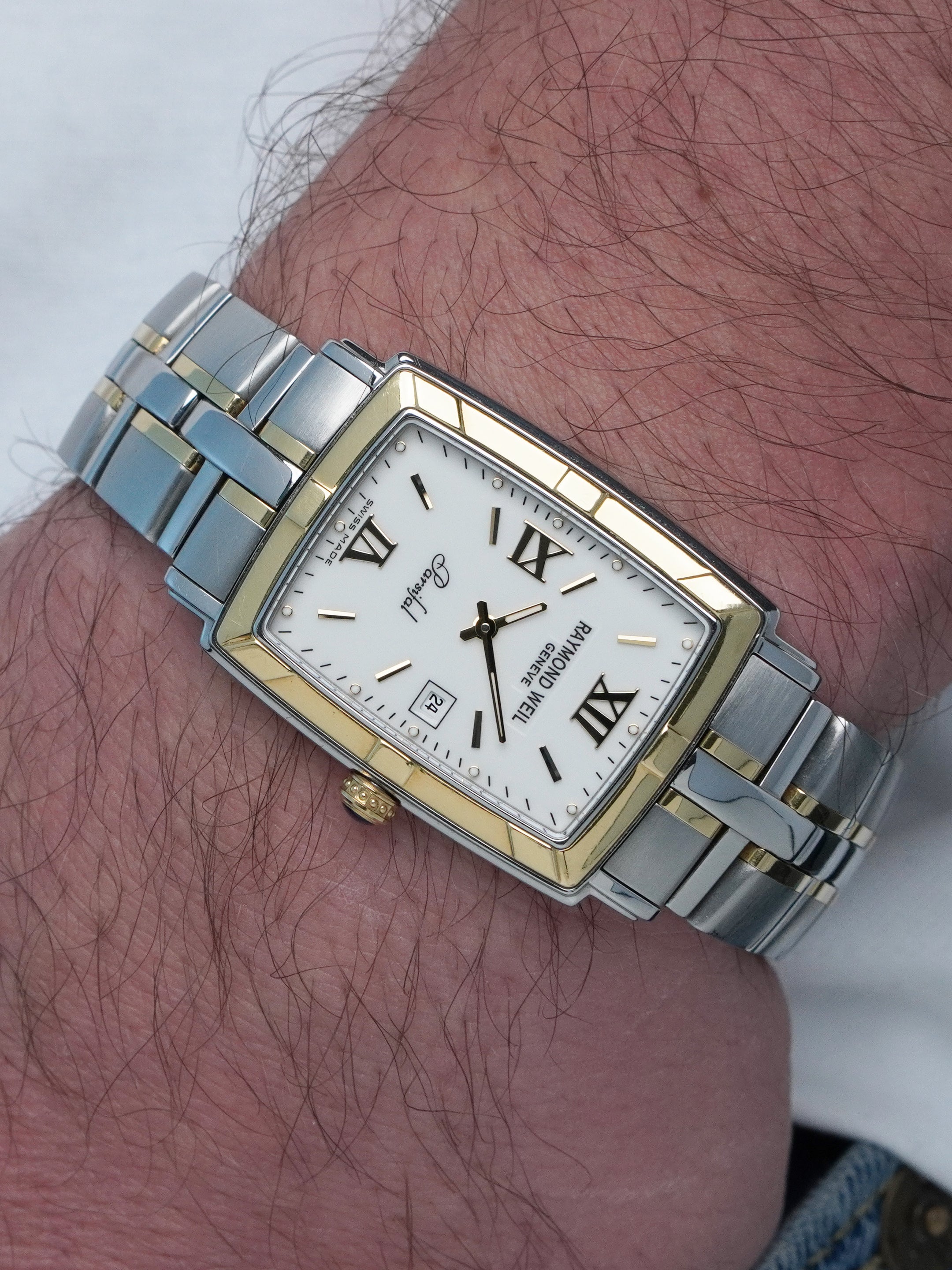 Raymond Weil Parsifal 9340-STG-00307 - SS/YG, White Dial, Quartz, Full Set (2010)