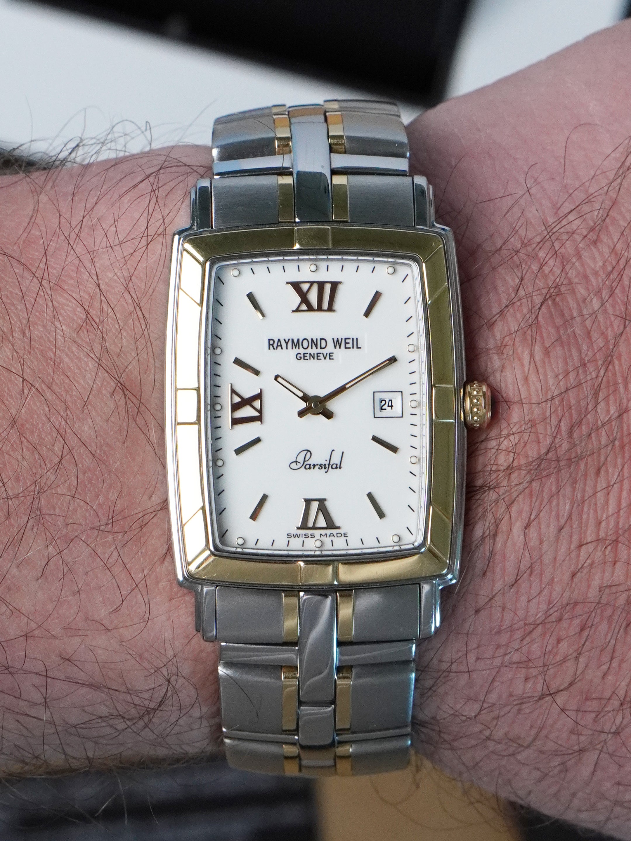 Raymond Weil Parsifal 9340-STG-00307 - SS/YG, White Dial, Quartz, Full Set (2010)