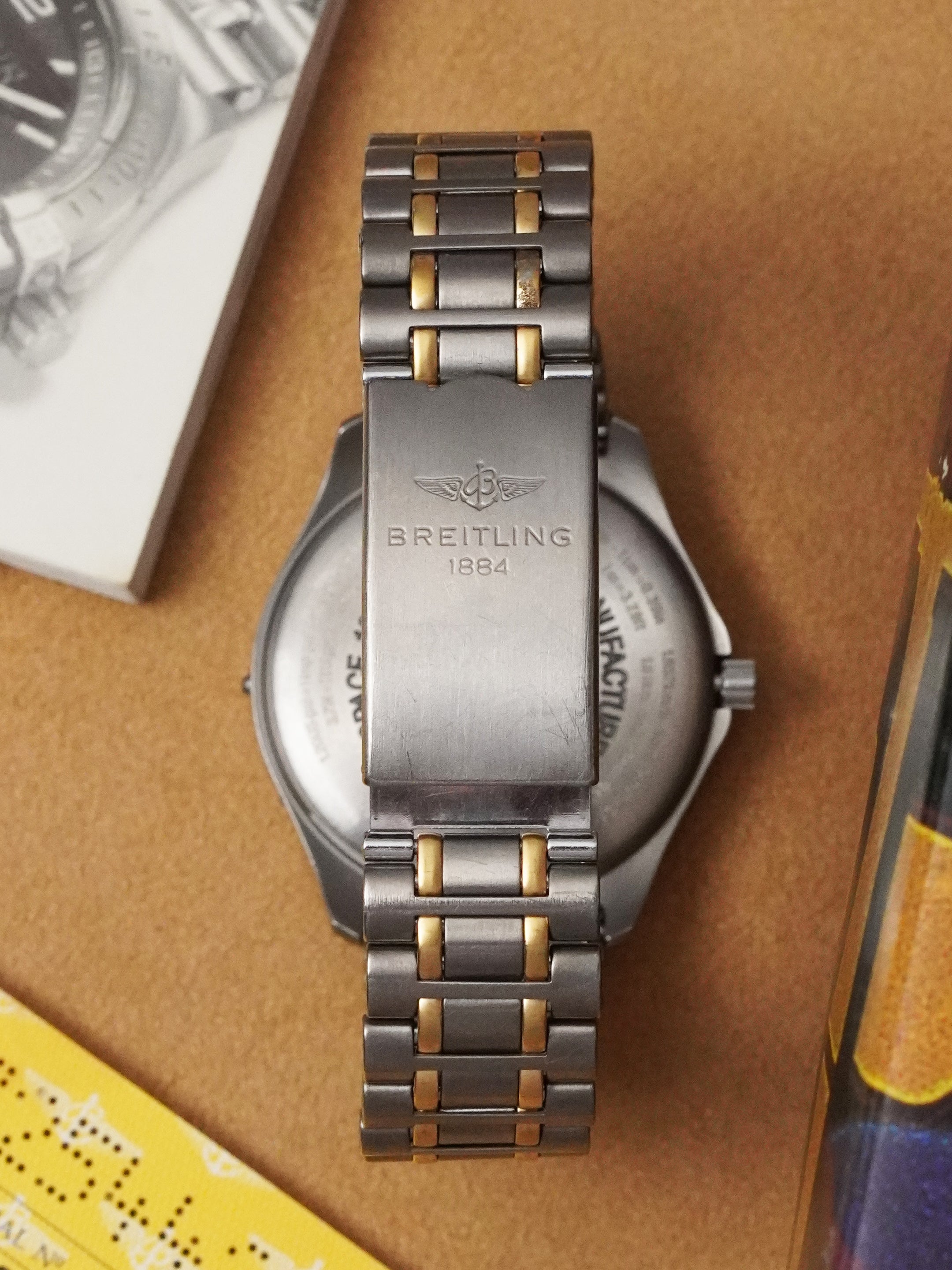 Breitling Aerospace F65062 - Titanium/Gold, Blue Dial, Quartz, Full Set (1997)