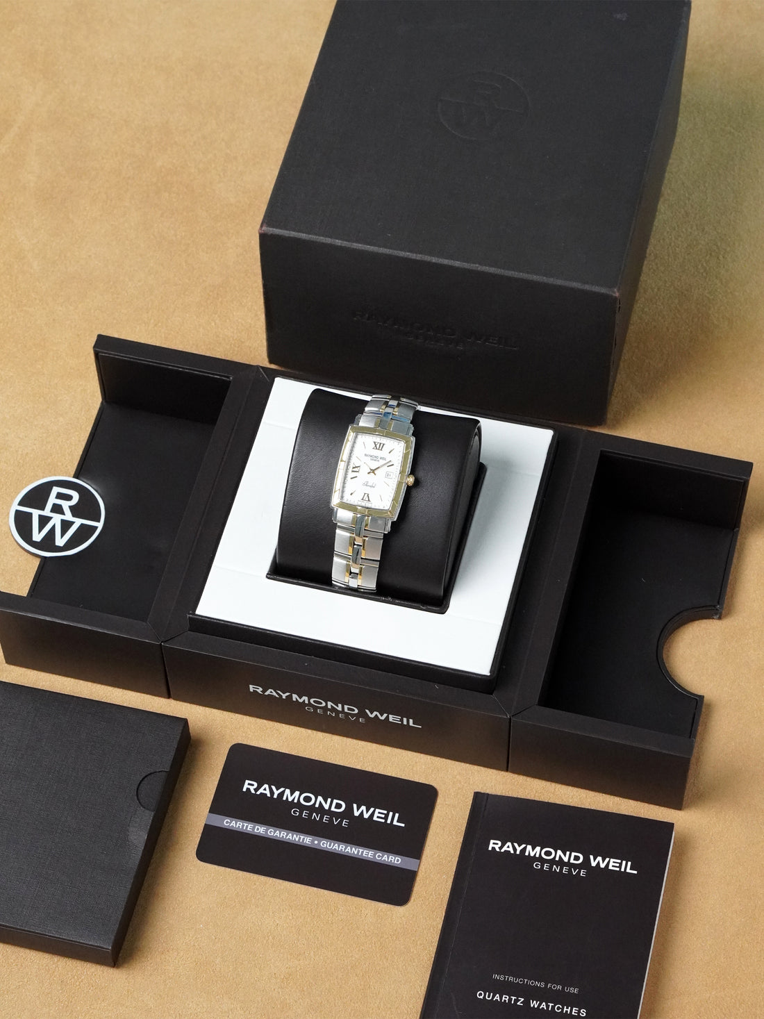 Raymond Weil Parsifal 9340-STG-00307 - SS/YG, White Dial, Quartz, Full Set (2010)