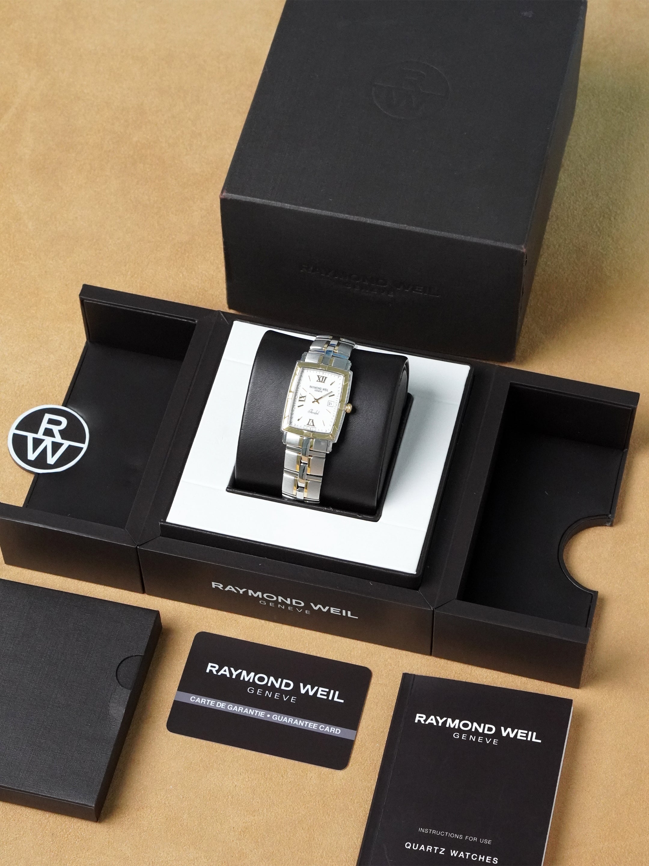 Raymond Weil Parsifal 9340-STG-00307 - SS/YG, White Dial, Quartz, Full Set (2010)