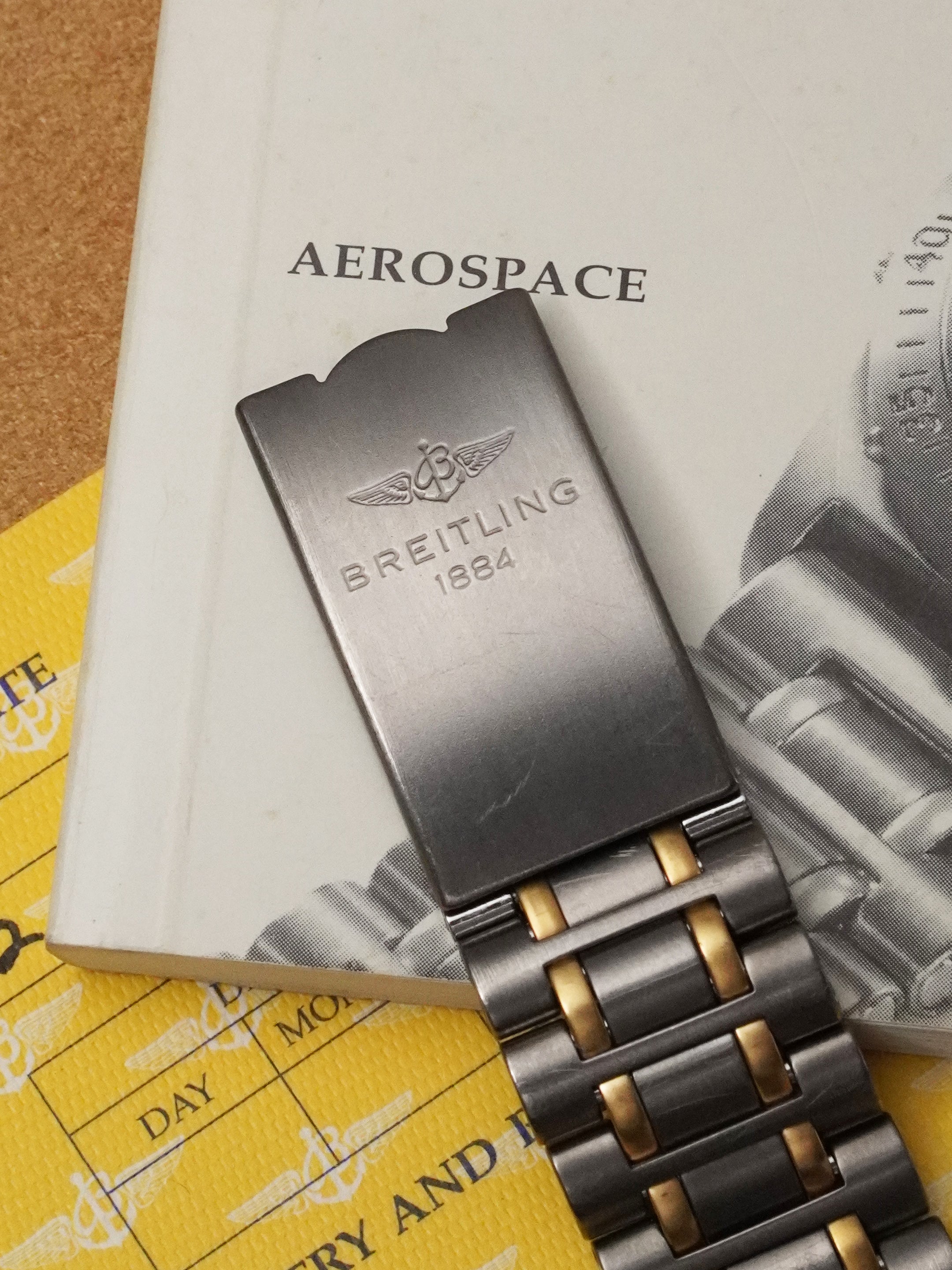 Breitling Aerospace F65062 - Titanium/Gold, Blue Dial, Quartz, Full Set (1997)