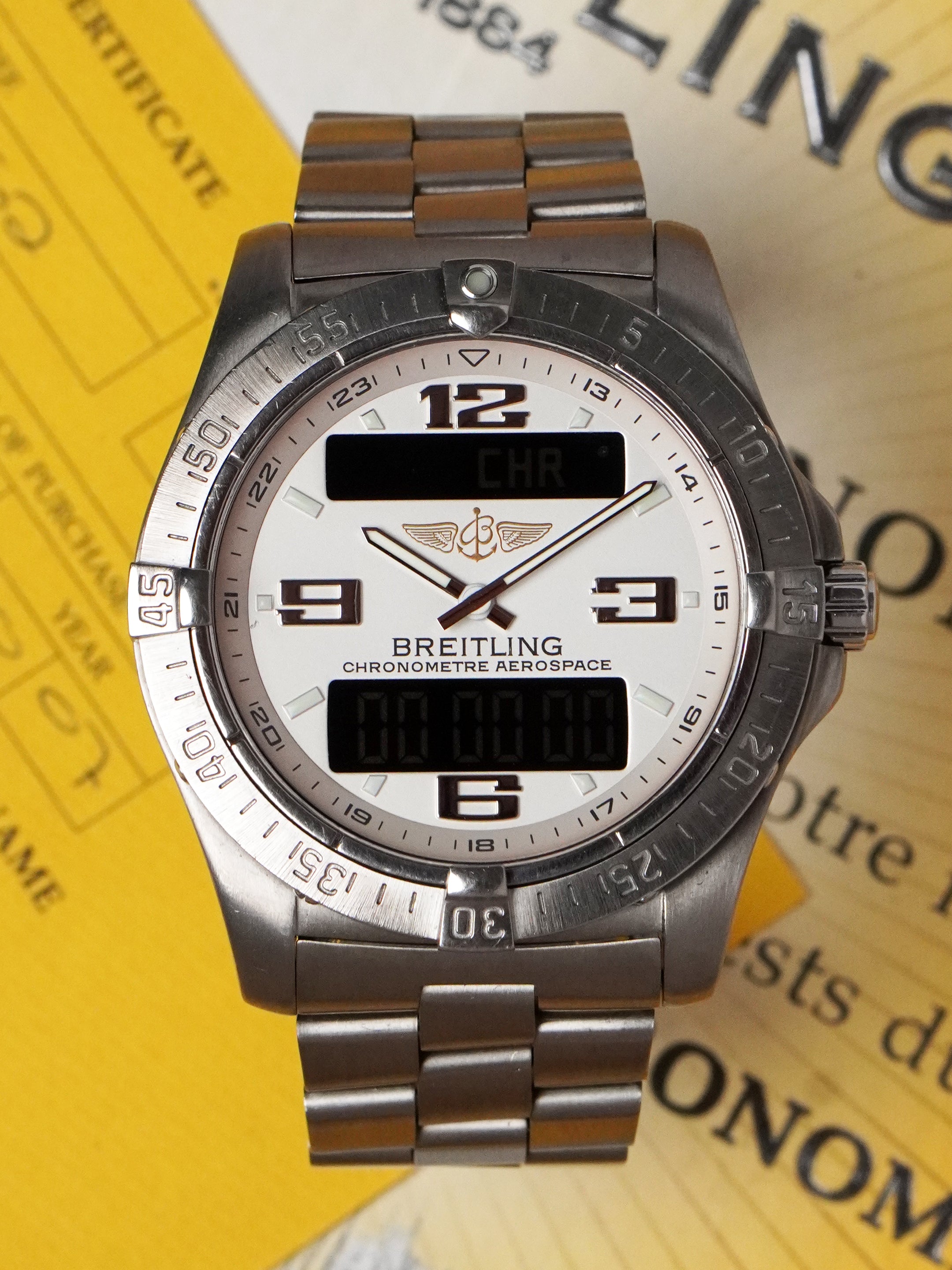 Breitling Aerospace Avantage E79362 - Titanium, White Dial, Quartz, Full Set (2007)