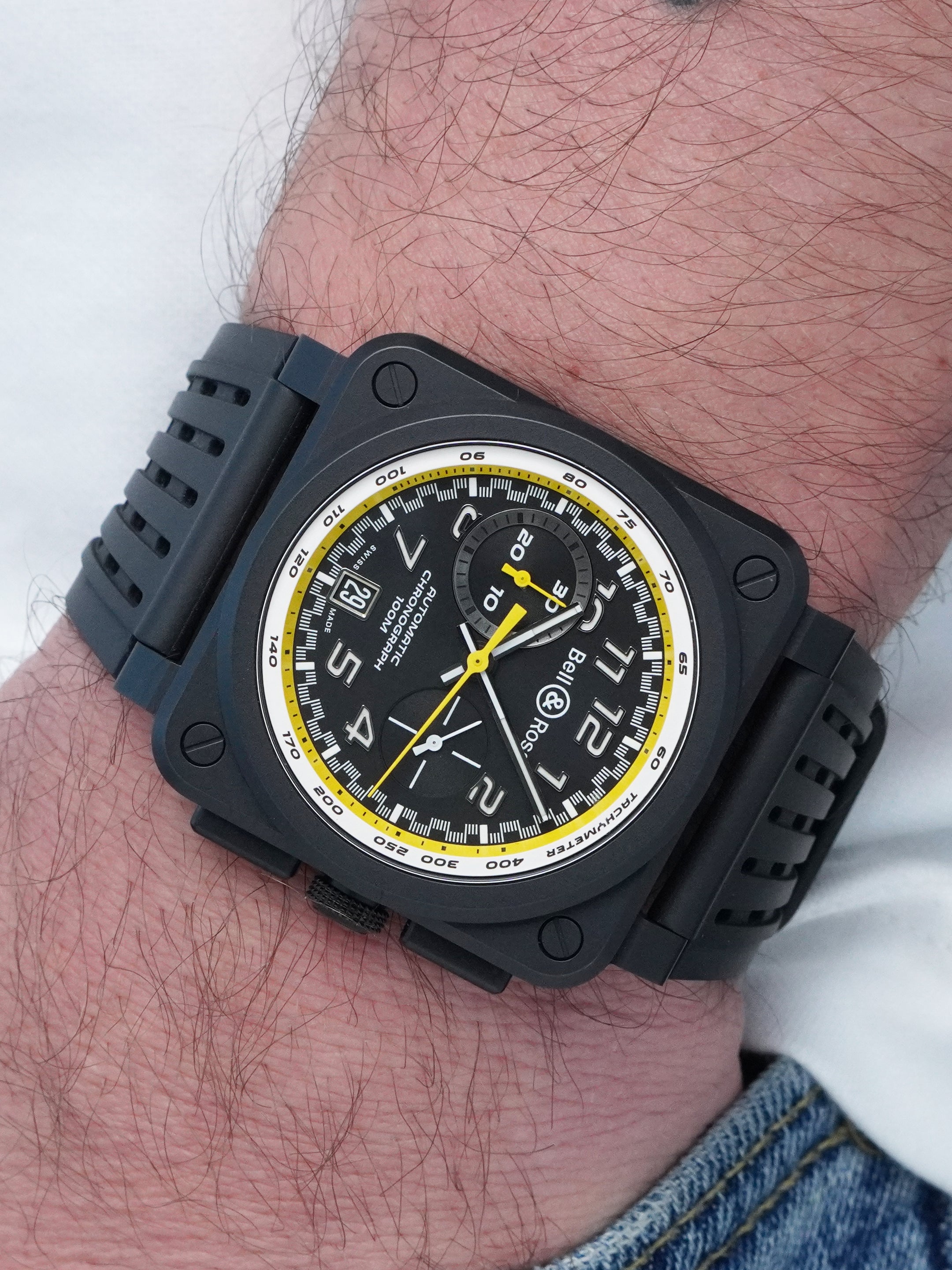 Bell & Ross BR 03-94 Chronographe Renault F1 Team BR0394-RS20/SRB - Ceramic, Full Set (2022)