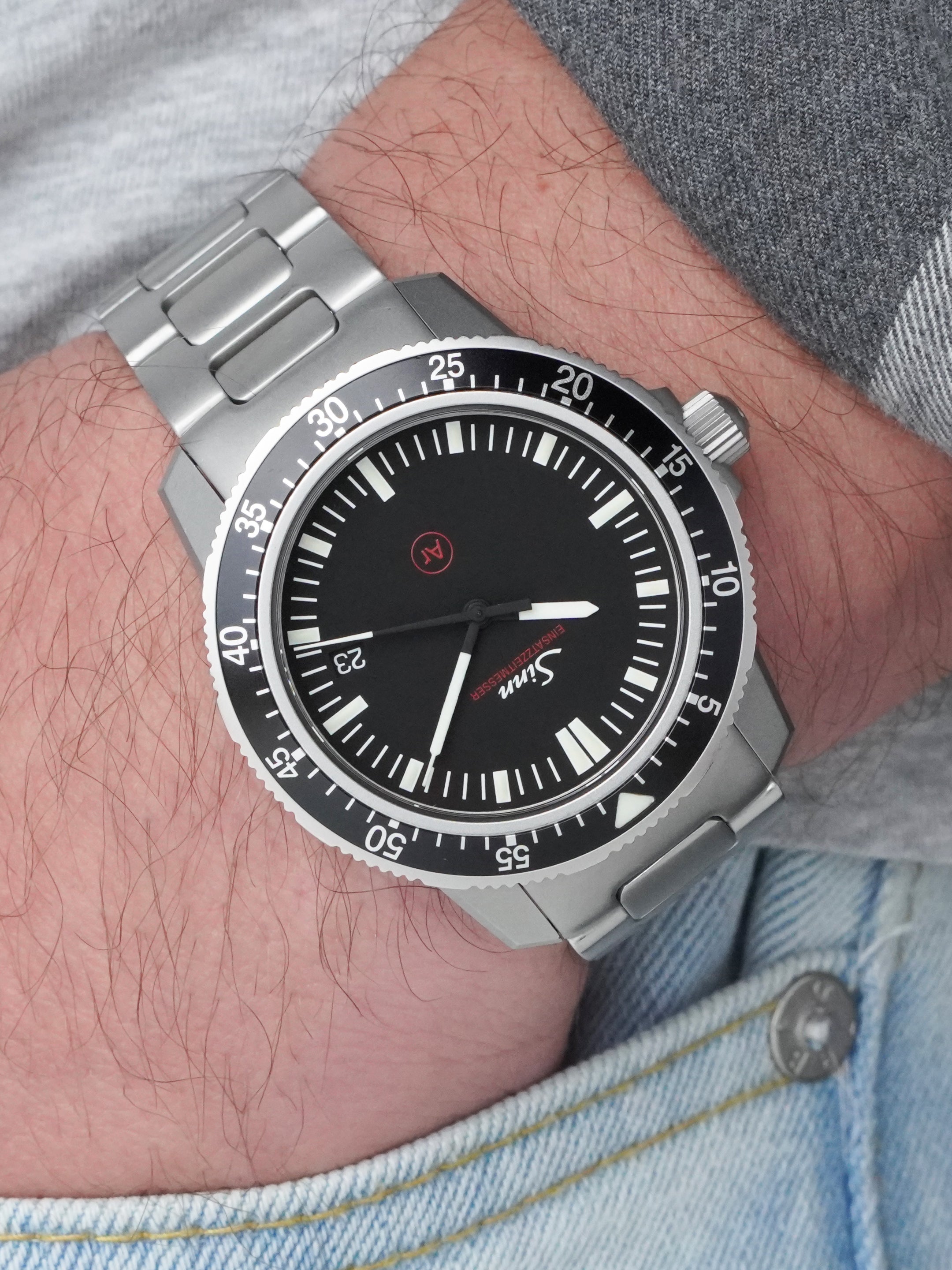 Sinn EZM 3F - Stainless Steel, Black Dial, Automatic, Full Set (2018)