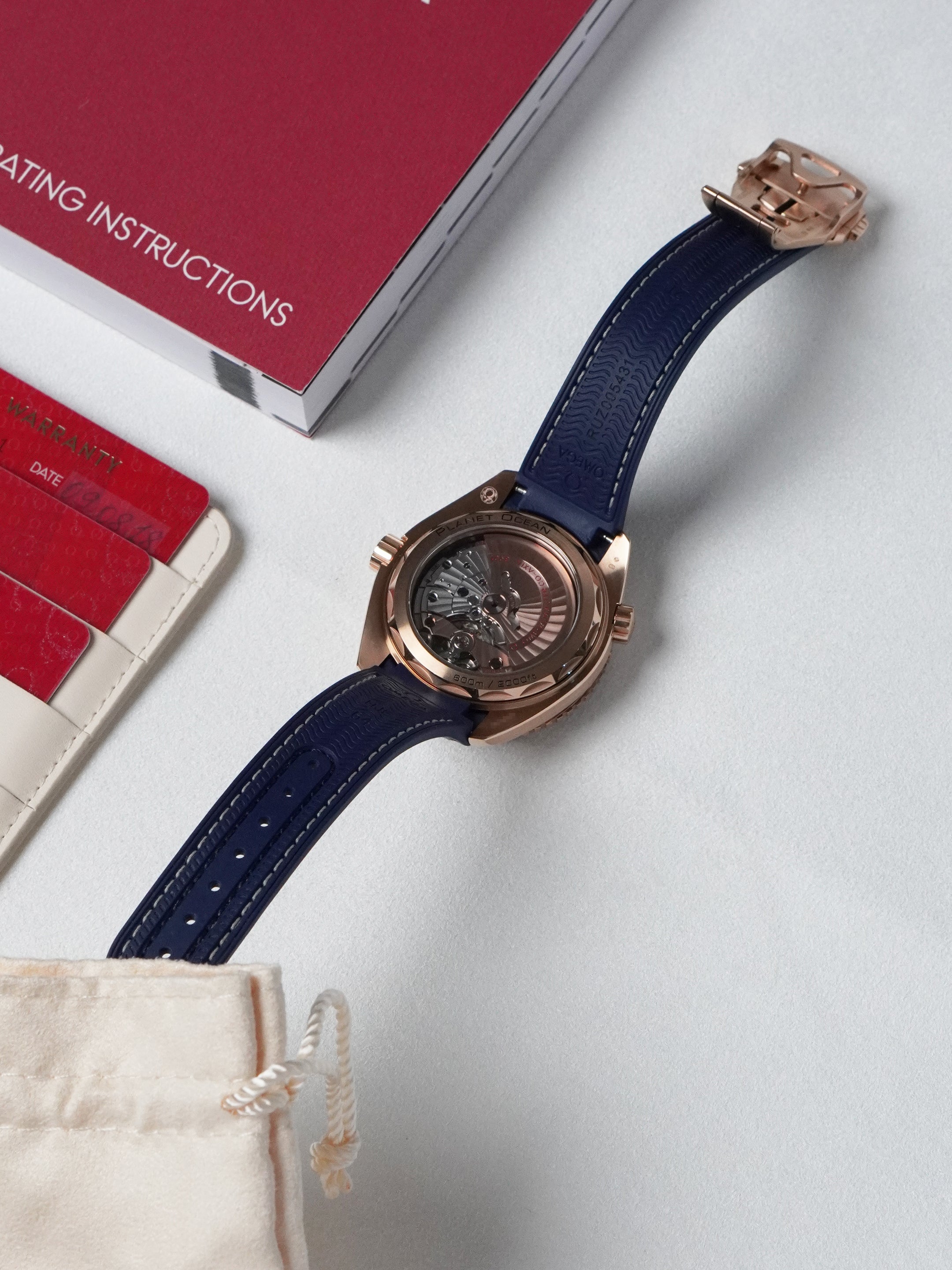 Omega Seamaster Planet Ocean 600M 215.63.44.21.03.001 - 18K Sedna Gold, Full Set (2018)