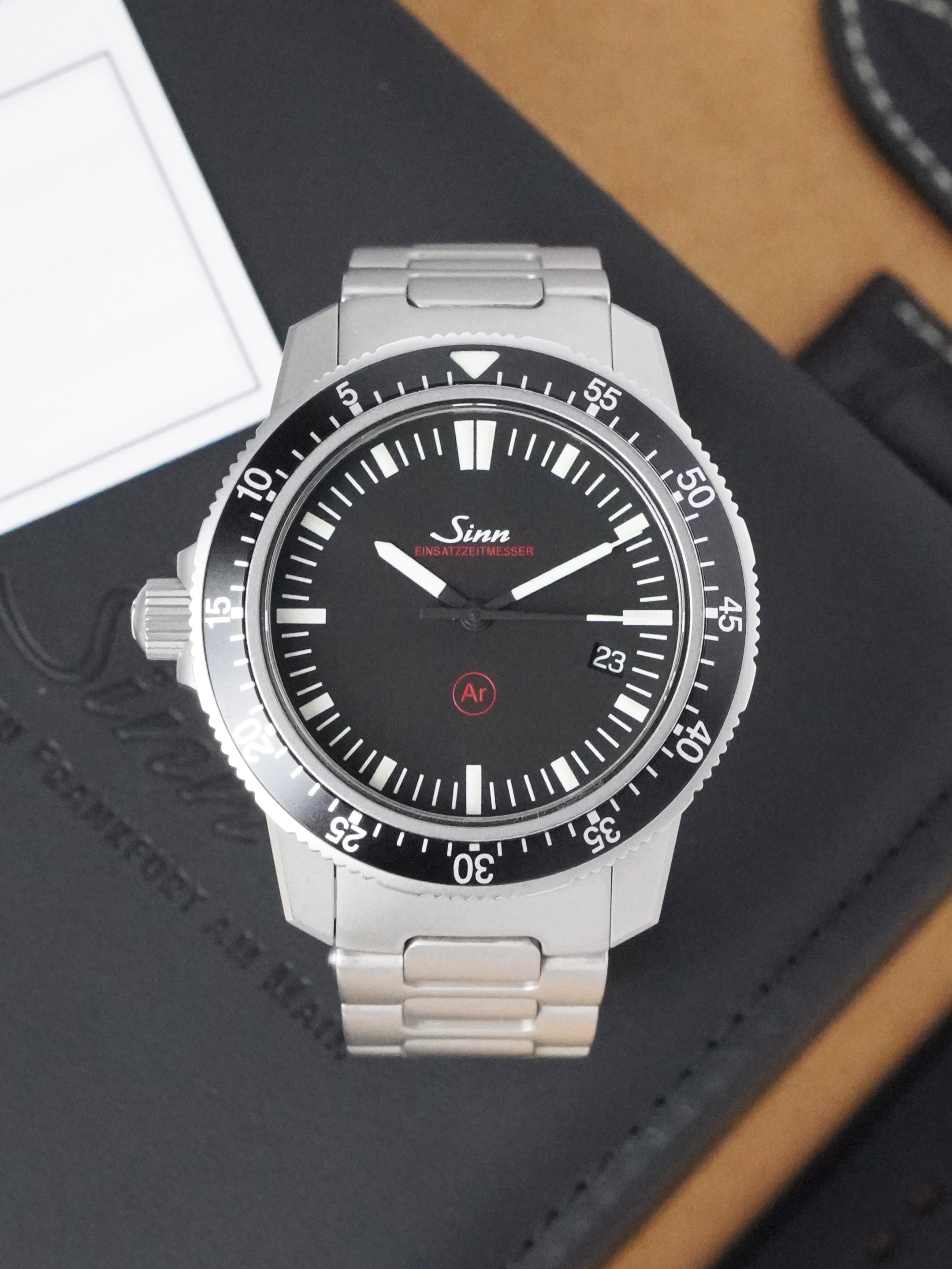 Sinn EZM 3F - Stainless Steel, Black Dial, Automatic, Full Set (2018)