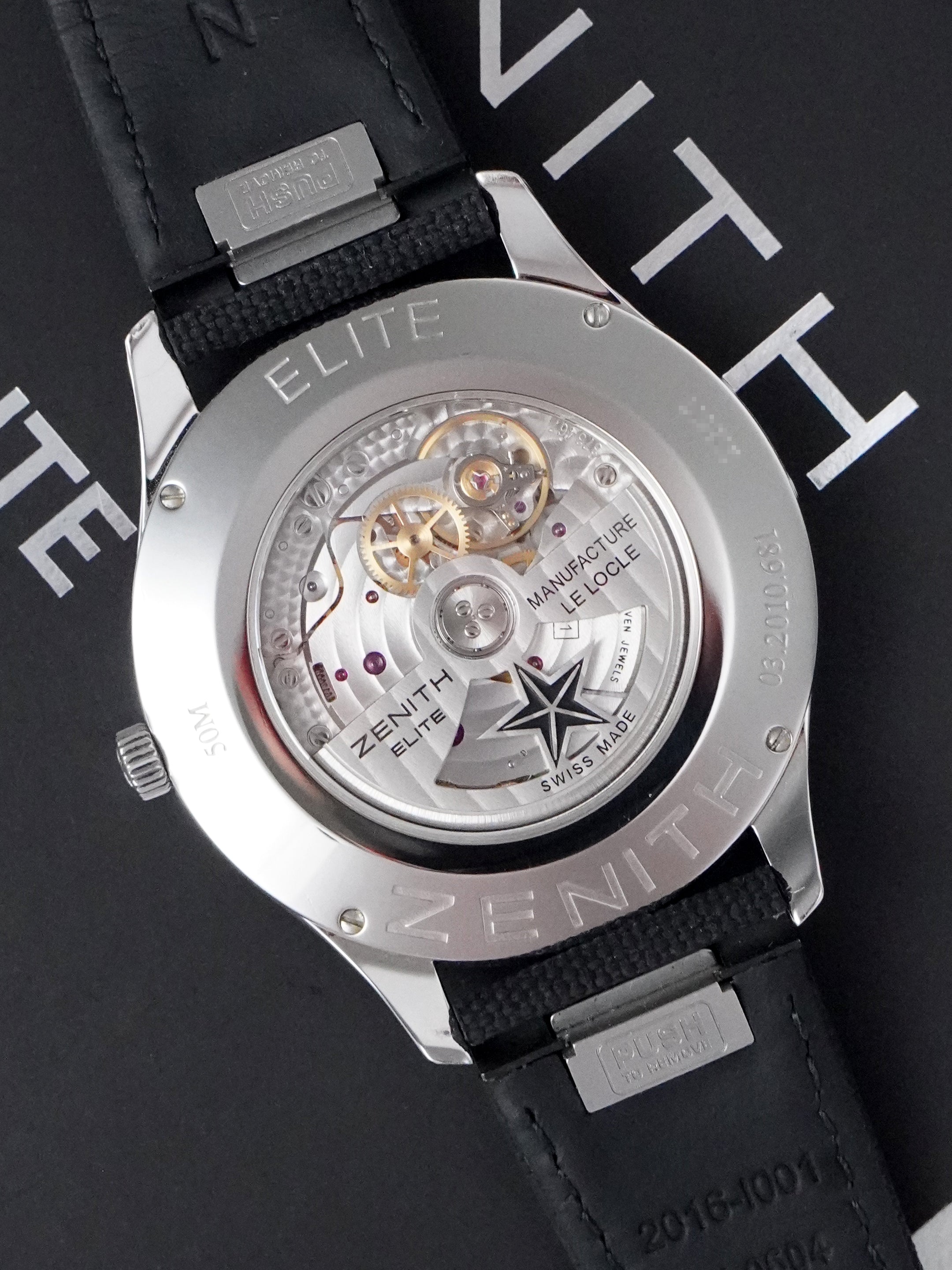Zenith Elite Ultra Thin 03.2010.681/21.C493 - Stainless Steel, Black Dial, Automatic, Box (2012*)