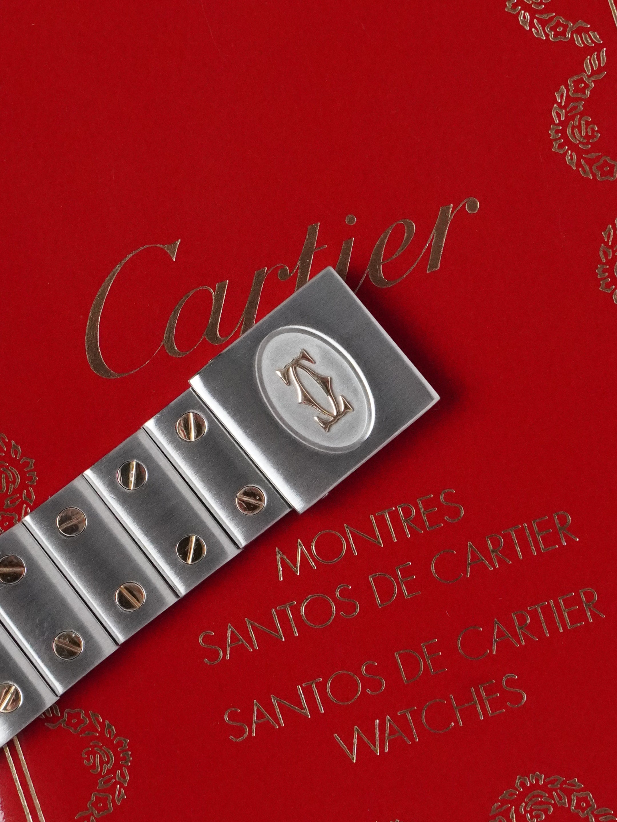 Cartier Santos Galbée 187901 - Steel/Gold, Tropical Dial, Quartz, Full Set (1993)