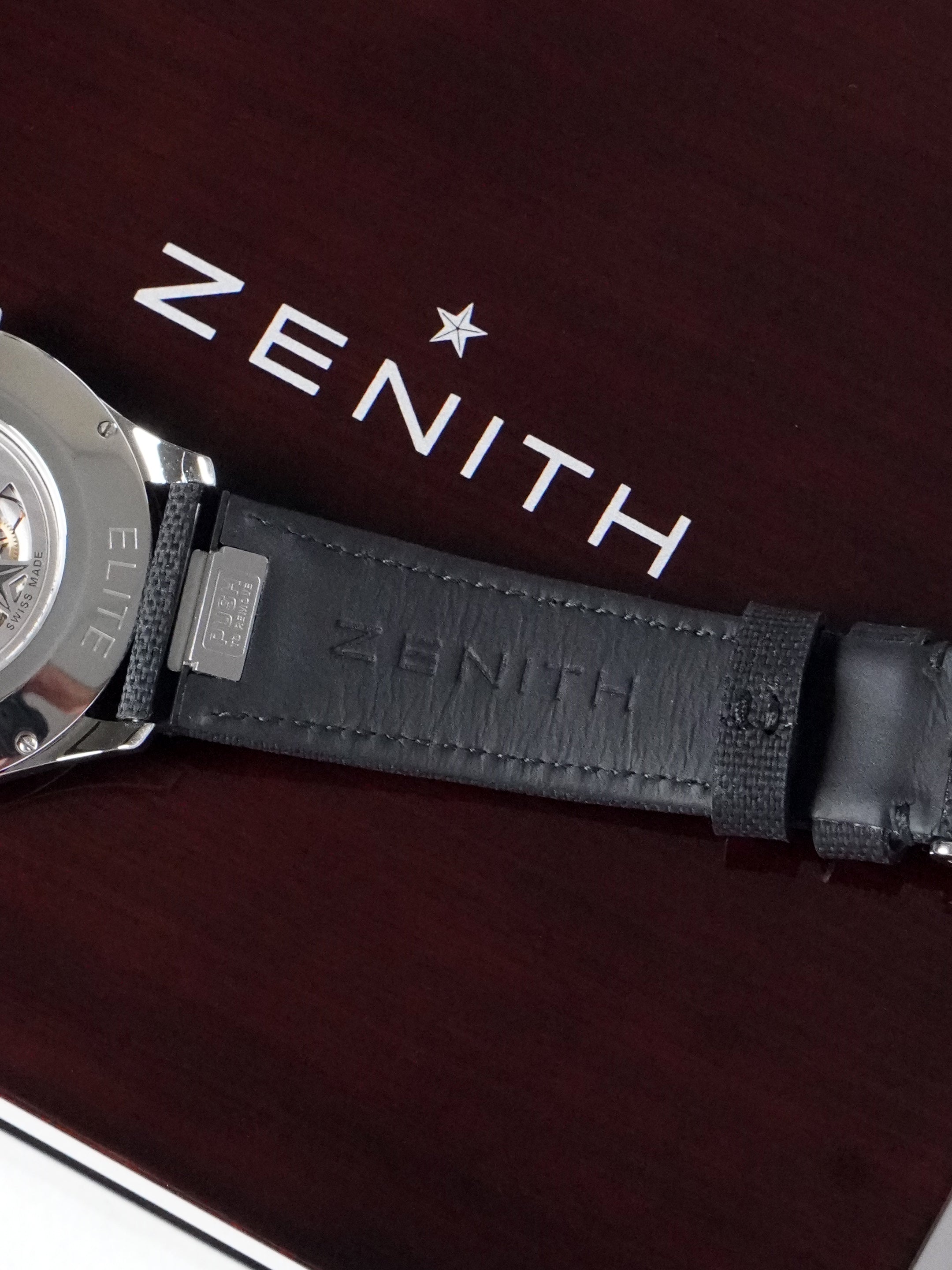 Zenith Elite Ultra Thin 03.2010.681/21.C493 - Stainless Steel, Black Dial, Automatic, Box (2012*)