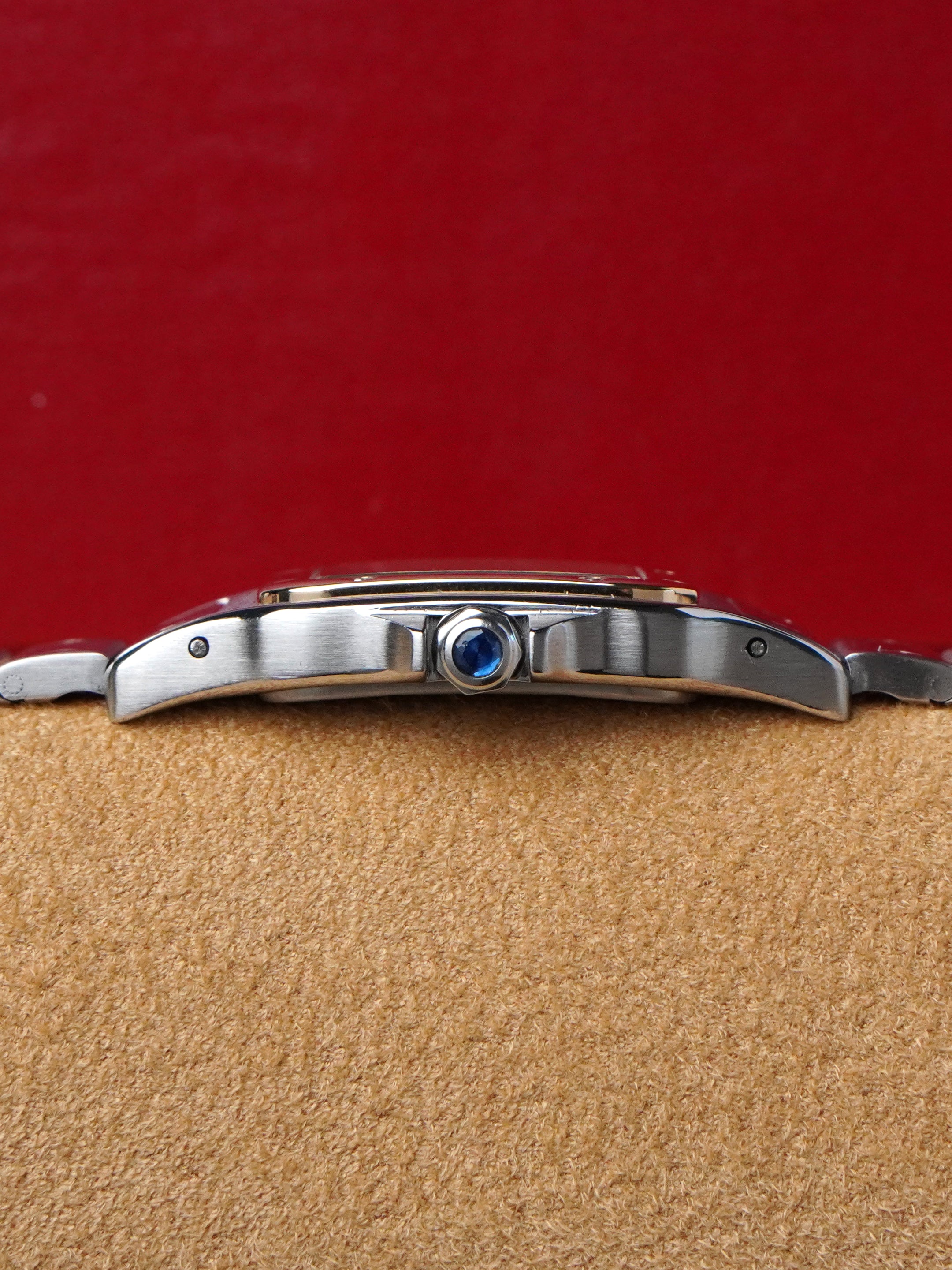 Cartier Santos Galbée 187901 - Steel/Gold, Tropical Dial, Quartz, Full Set (1993)