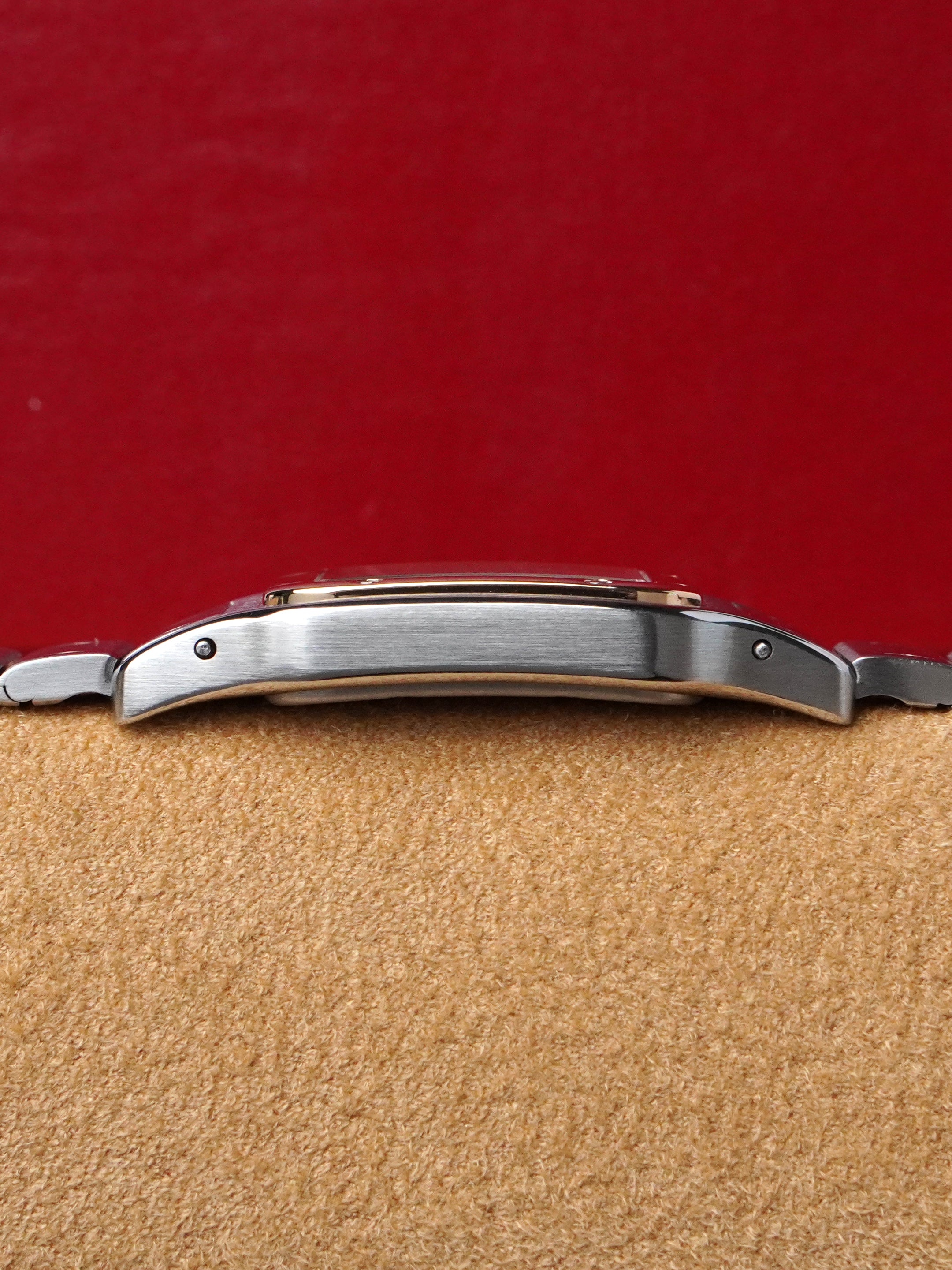 Cartier Santos Galbée 187901 - Steel/Gold, Tropical Dial, Quartz, Full Set (1993)