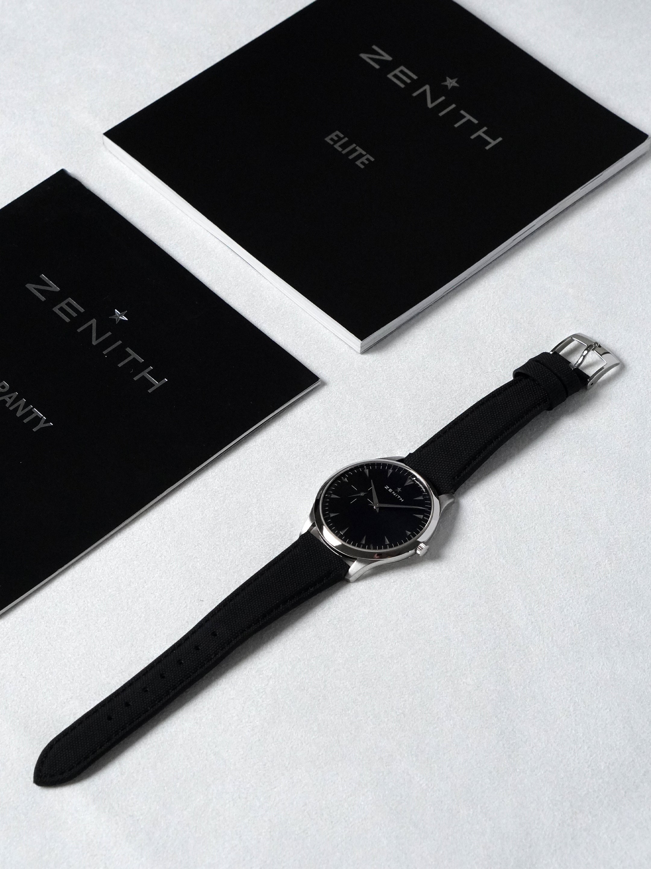 Zenith Elite Ultra Thin 03.2010.681/21.C493 - Stainless Steel, Black Dial, Automatic, Box (2012*)
