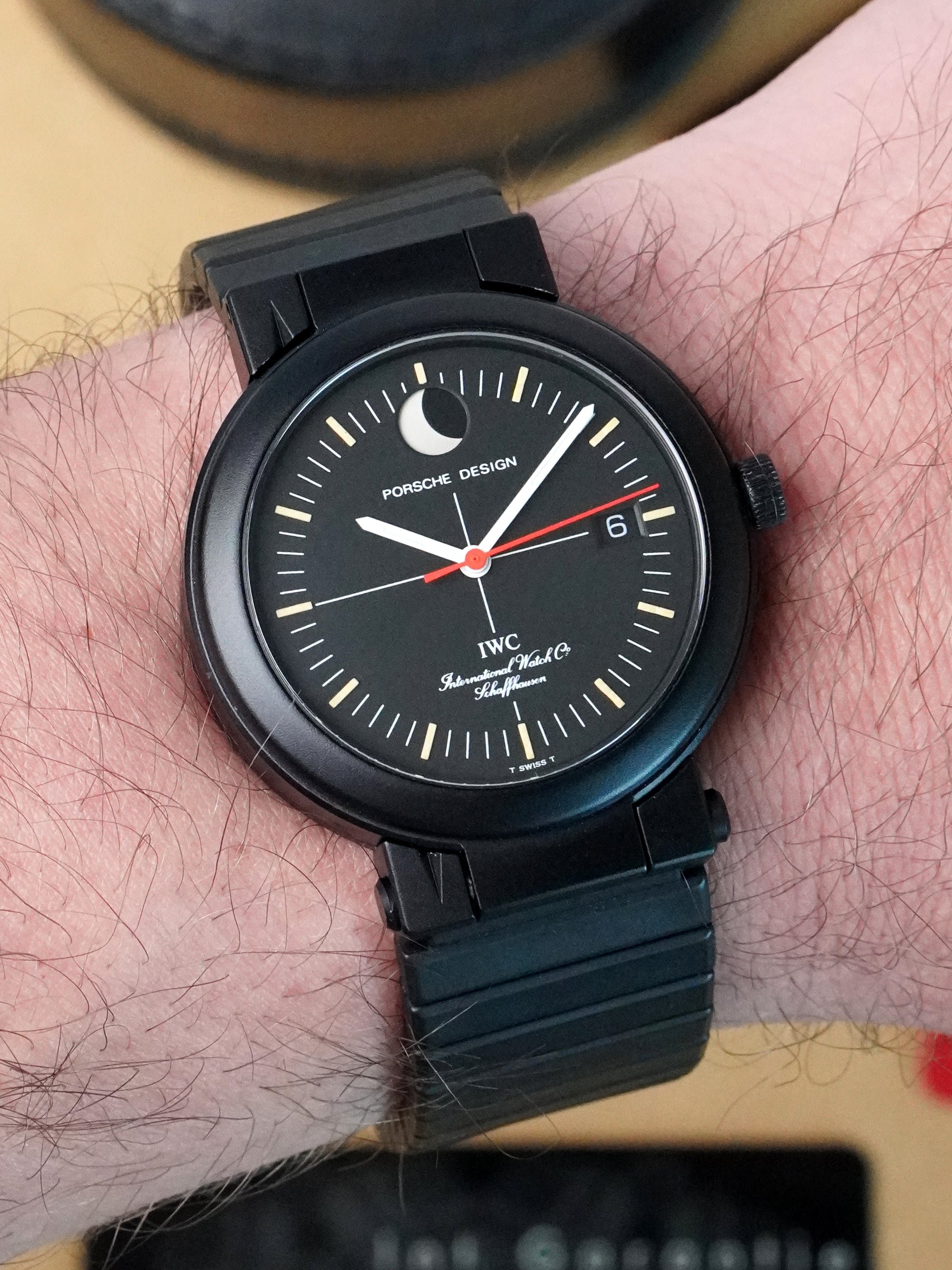 IWC Porsche Design Compass Moon Phases 3551 - Aluminum, Automatic, Full Set (1990)