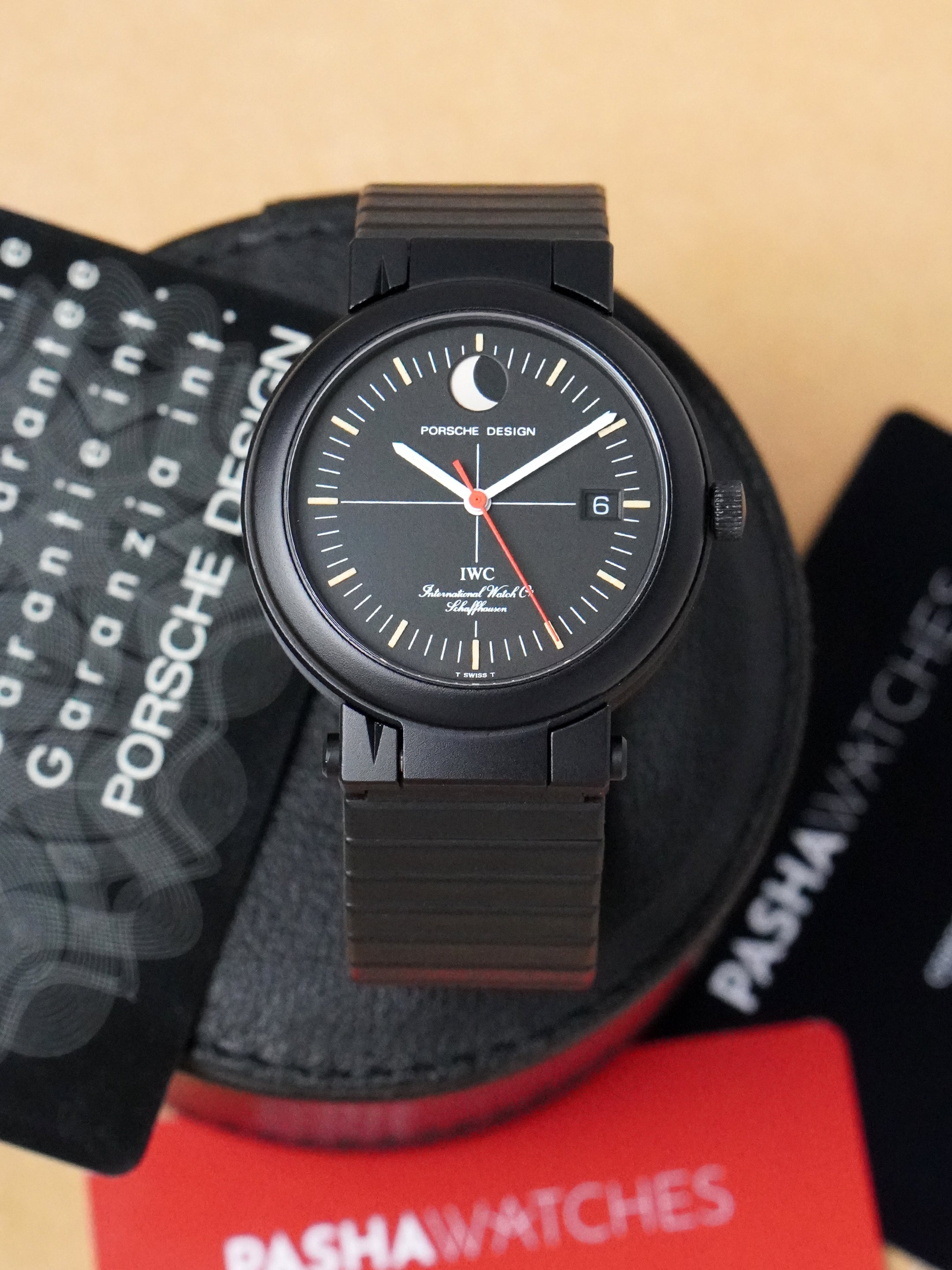 IWC Porsche Design Compass Moon Phases 3551 - Aluminum, Automatic, Full Set (1990)