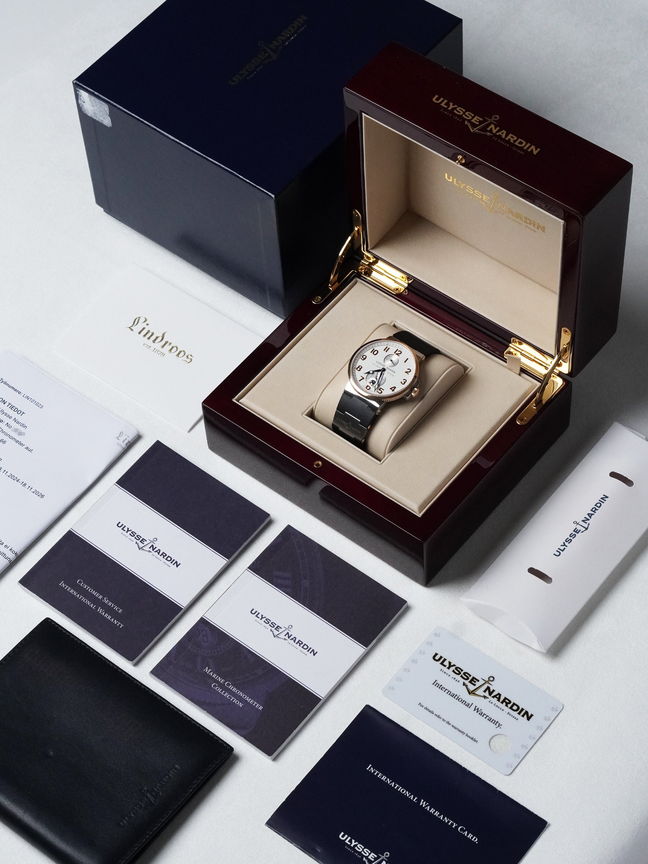 Ulysse Nardin Maxi Marine Chronometer 265-66-3T/60 - Rose Gold / SS, White Dial, Full Set (2016)