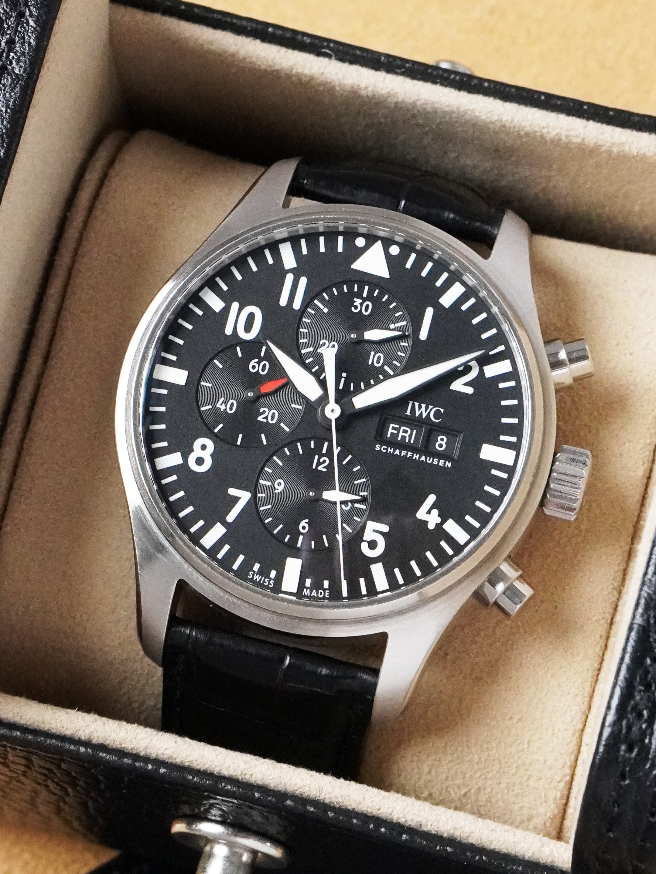 IWC Pilot Chronograph IW377709 - Stainless Steel, Black Dial, Automatic, Full Set (2017)