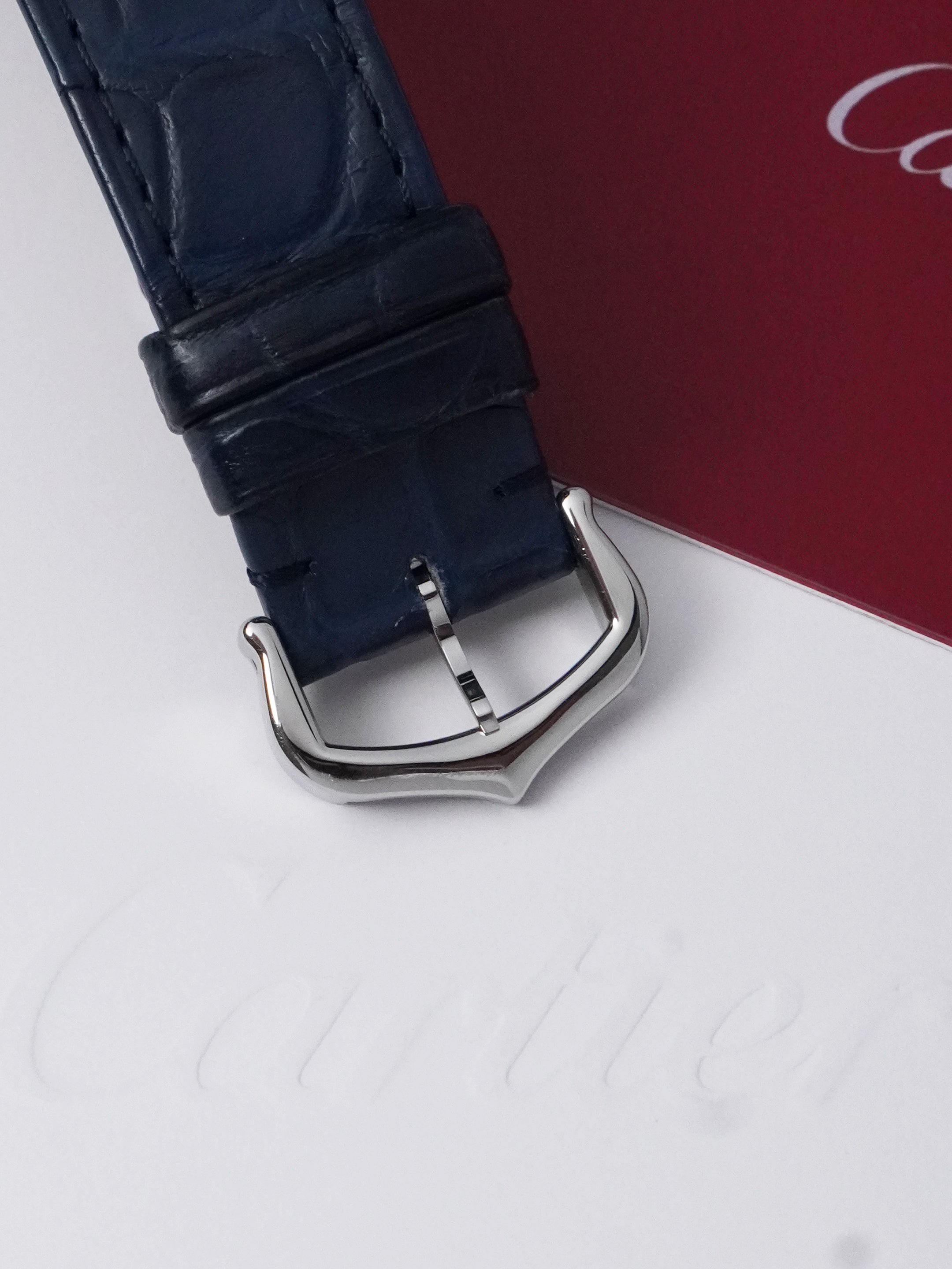 Cartier Tank Must Blue Large WSTA0055 / 4323 - Stainless Steel, Blue Dial, Quartz, Full Set (2022)