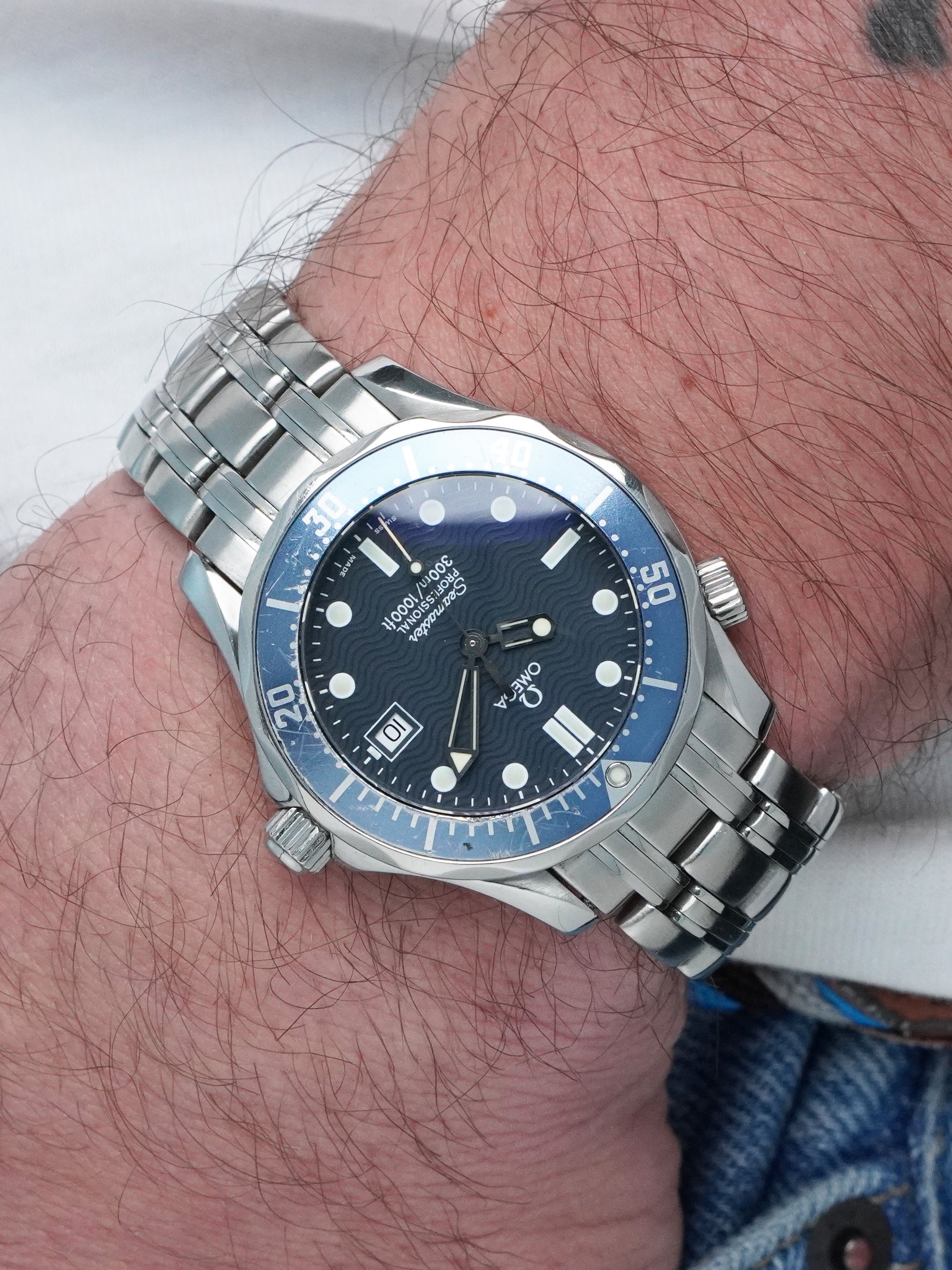 Omega Seamaster Diver 300 M 2561.80.00 - Stainless Steel, Blue Dial, Quartz, Full Set (1998)