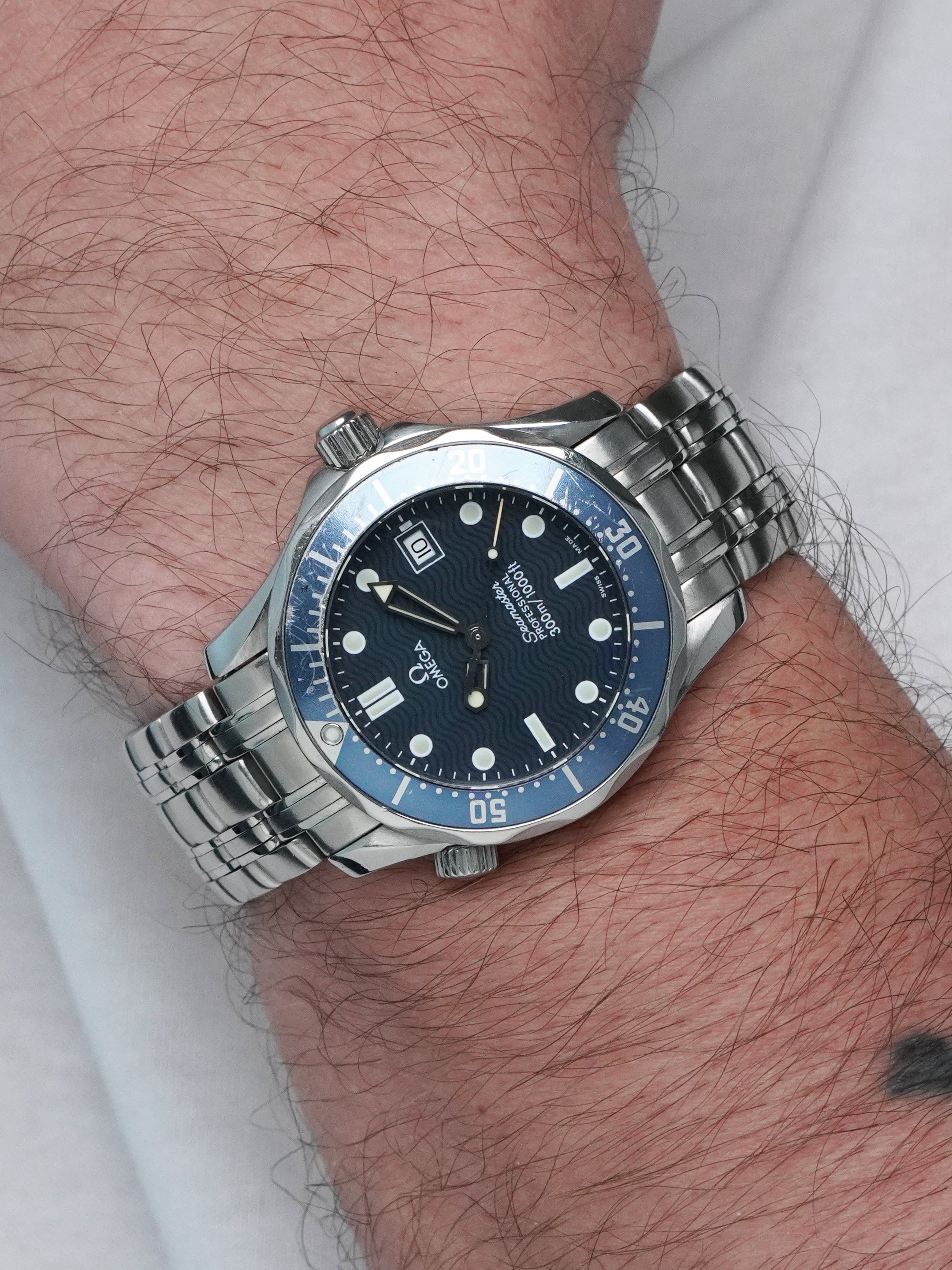 Omega Seamaster Diver 300 M 2561.80.00 - Stainless Steel, Blue Dial, Quartz, Full Set (1998)