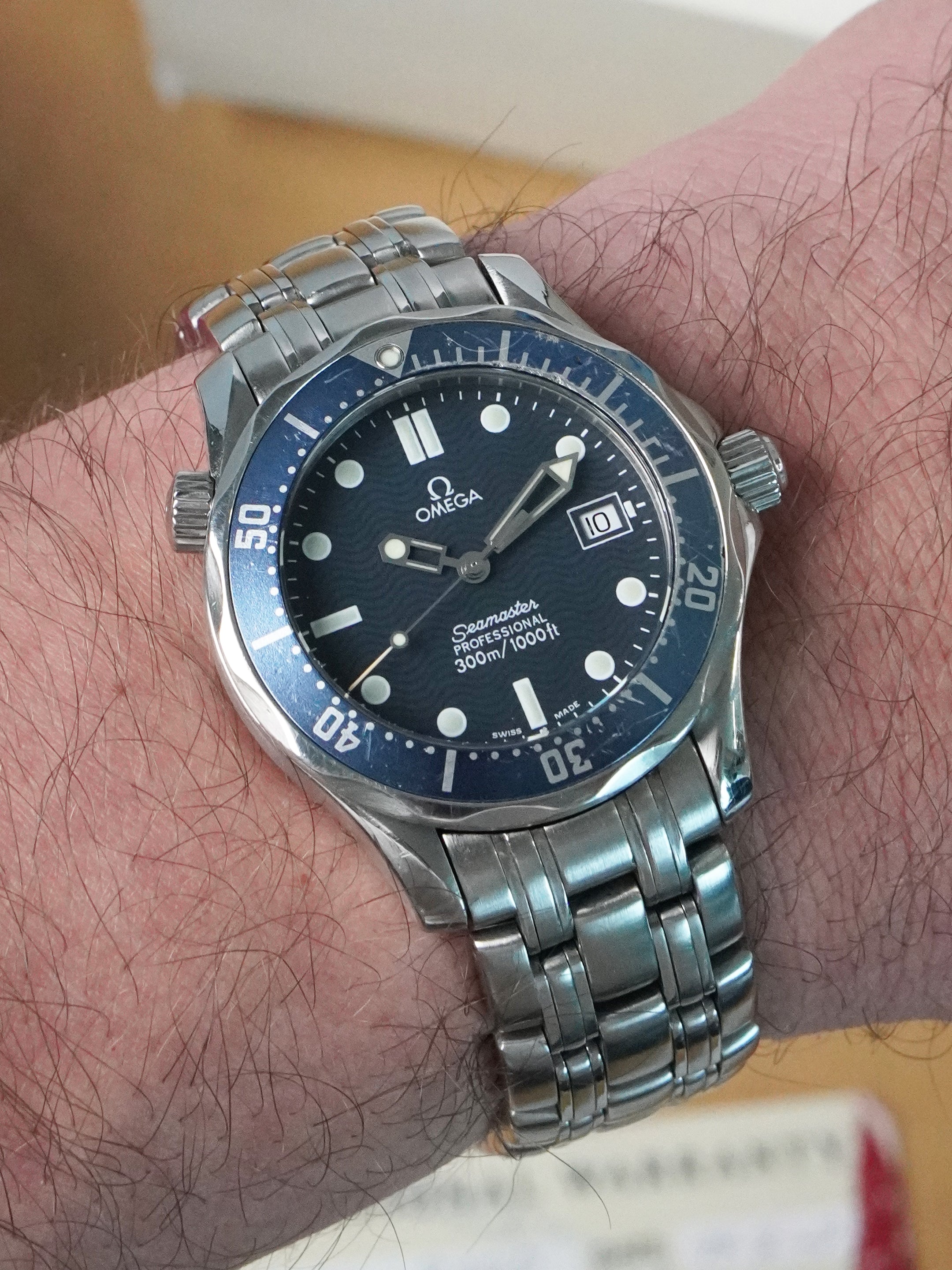 Omega Seamaster Diver 300 M 2561.80.00 - Stainless Steel, Blue Dial, Quartz, Full Set (1998)