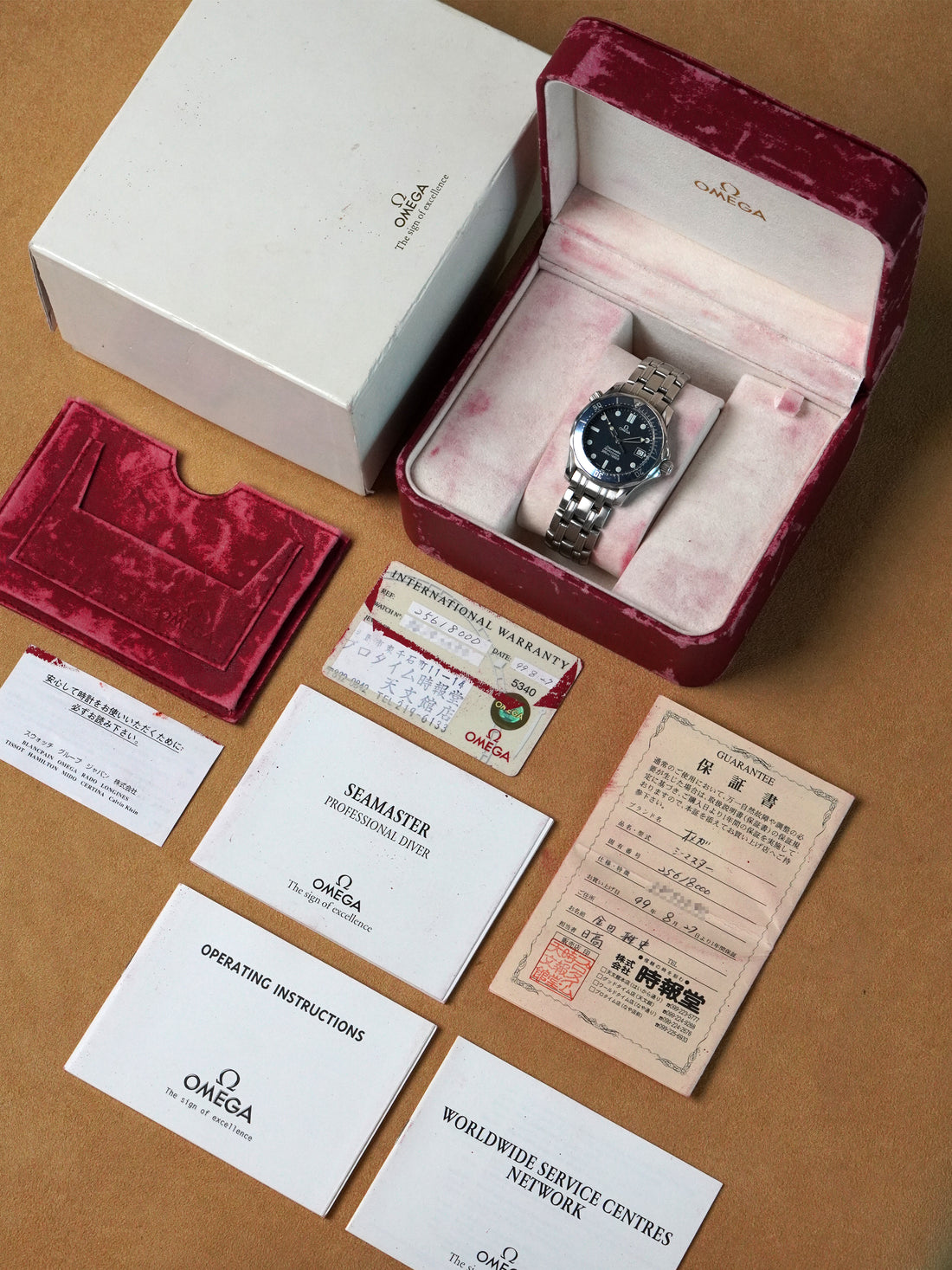 Omega Seamaster Diver 300 M 2561.80.00 - Stainless Steel, Blue Dial, Quartz, Full Set (1998)