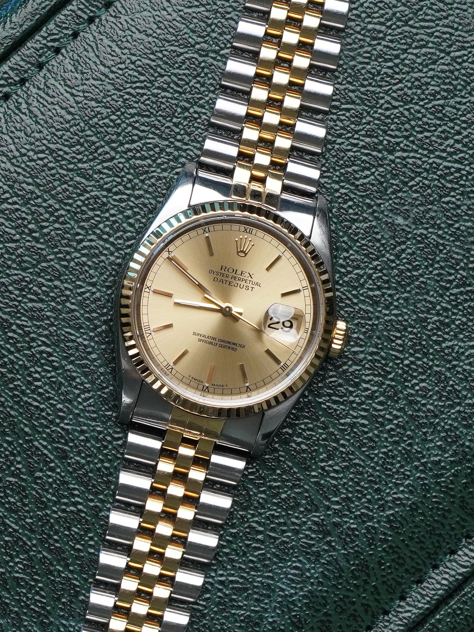 Rolex Datejust 36 16233 - Two-Tone, Champagne Dial, Automatic, Original Box (1996)