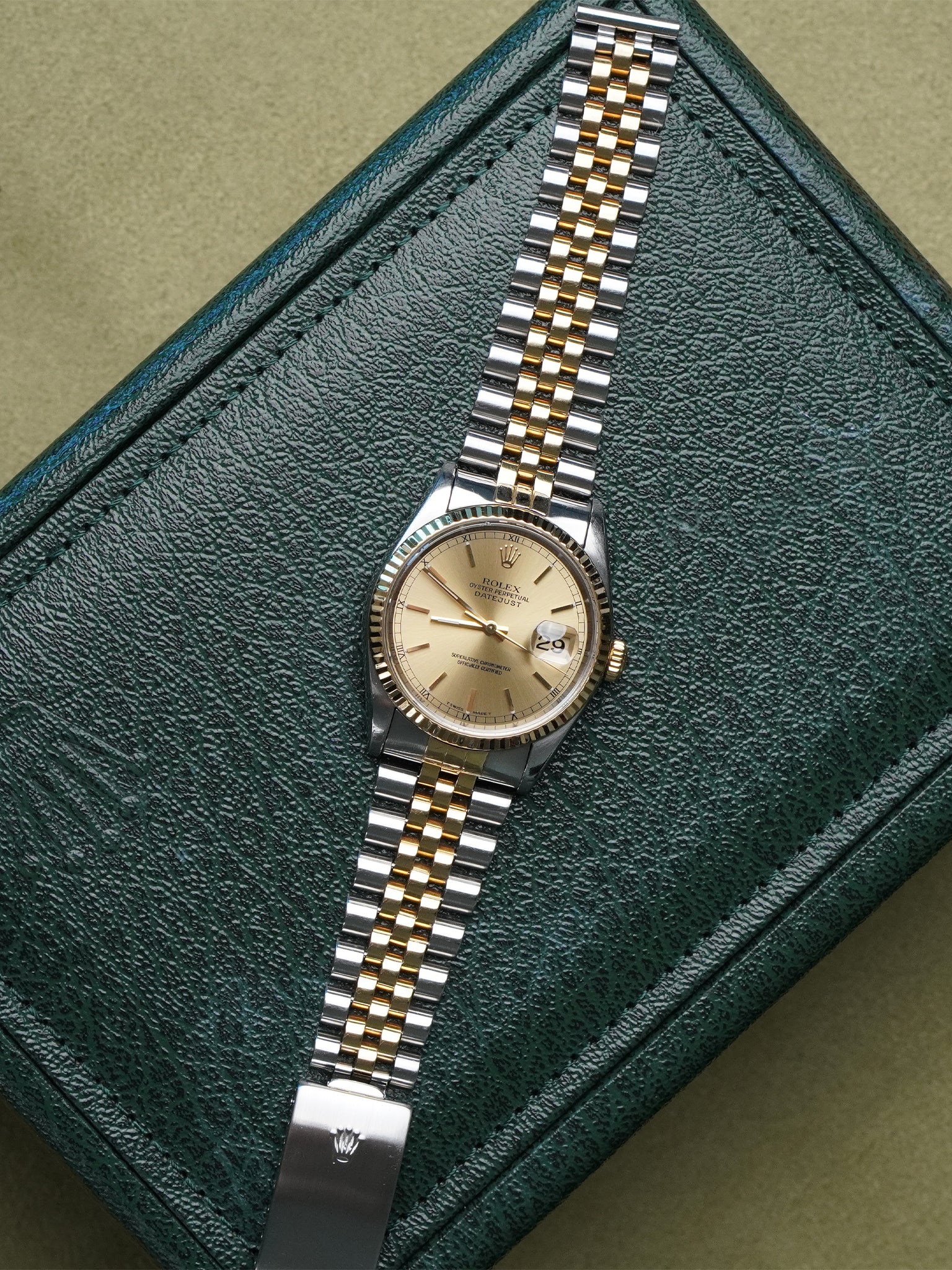Rolex Datejust 36 16233 - Two-Tone, Champagne Dial, Automatic, Original Box (1996)