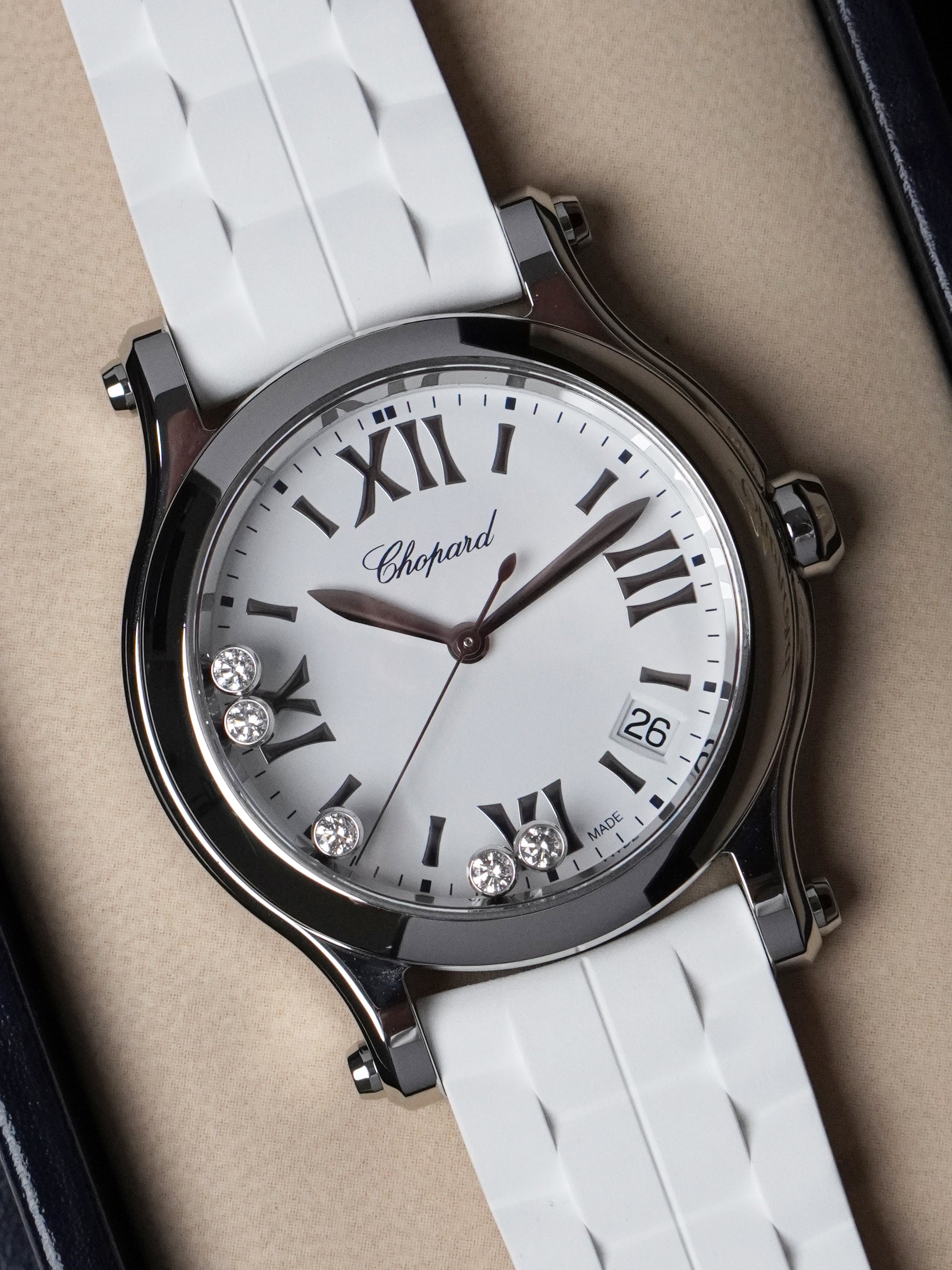 Chopard Happy Sport 278582-3001 - Stainless Steel, White Dial, Quartz, Full Set (2022)