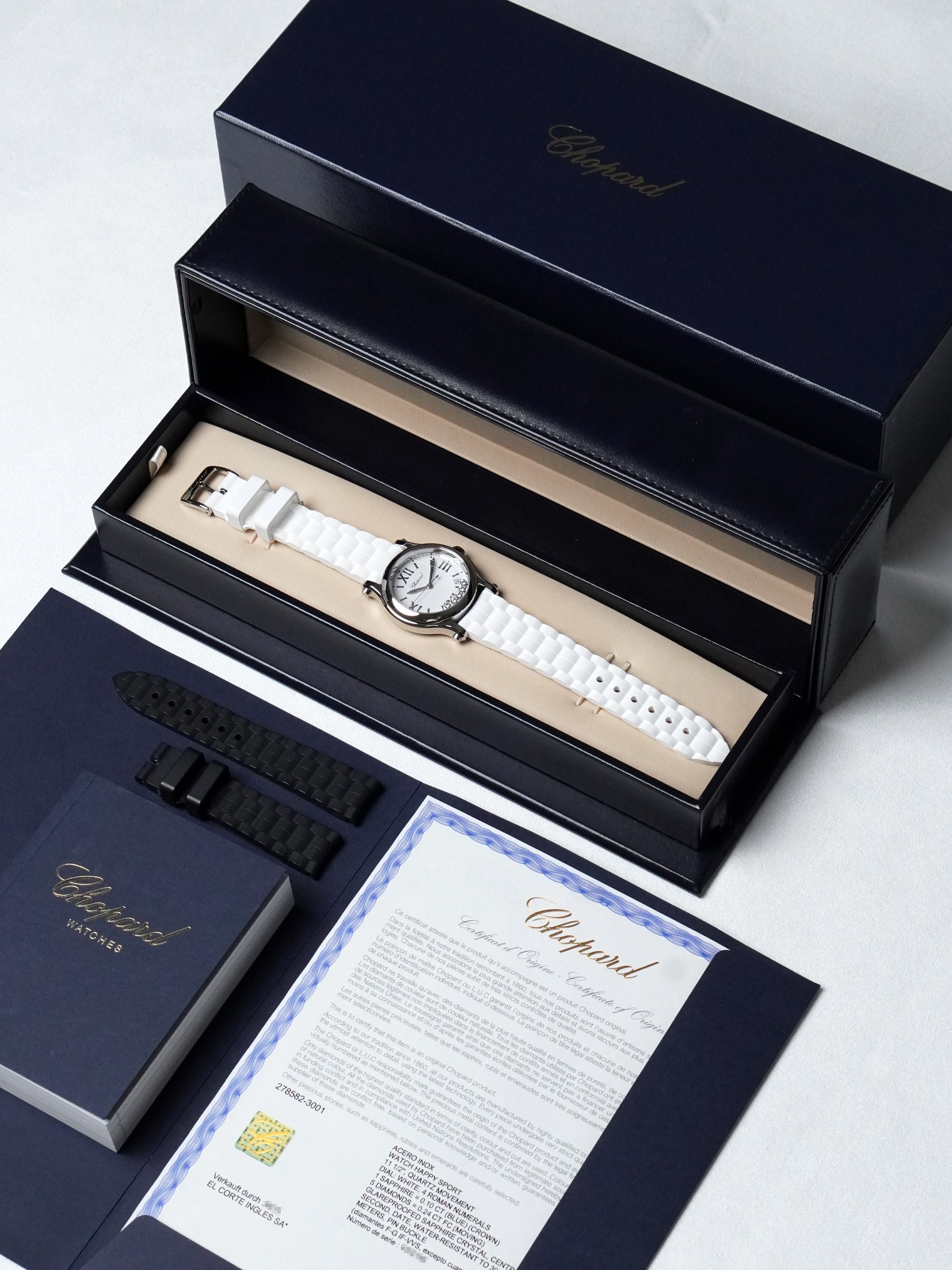 Chopard Happy Sport 278582-3001 - Stainless Steel, White Dial, Quartz, Full Set (2022)