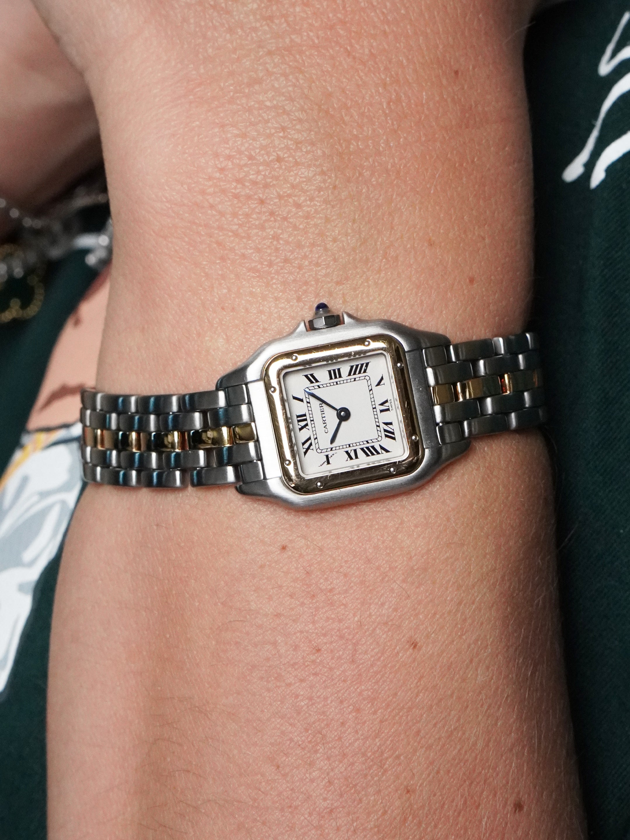 Cartier Panthère 1057917 - Yellow Gold & Steel, Cream Dial, Quartz, Full Set (1991)