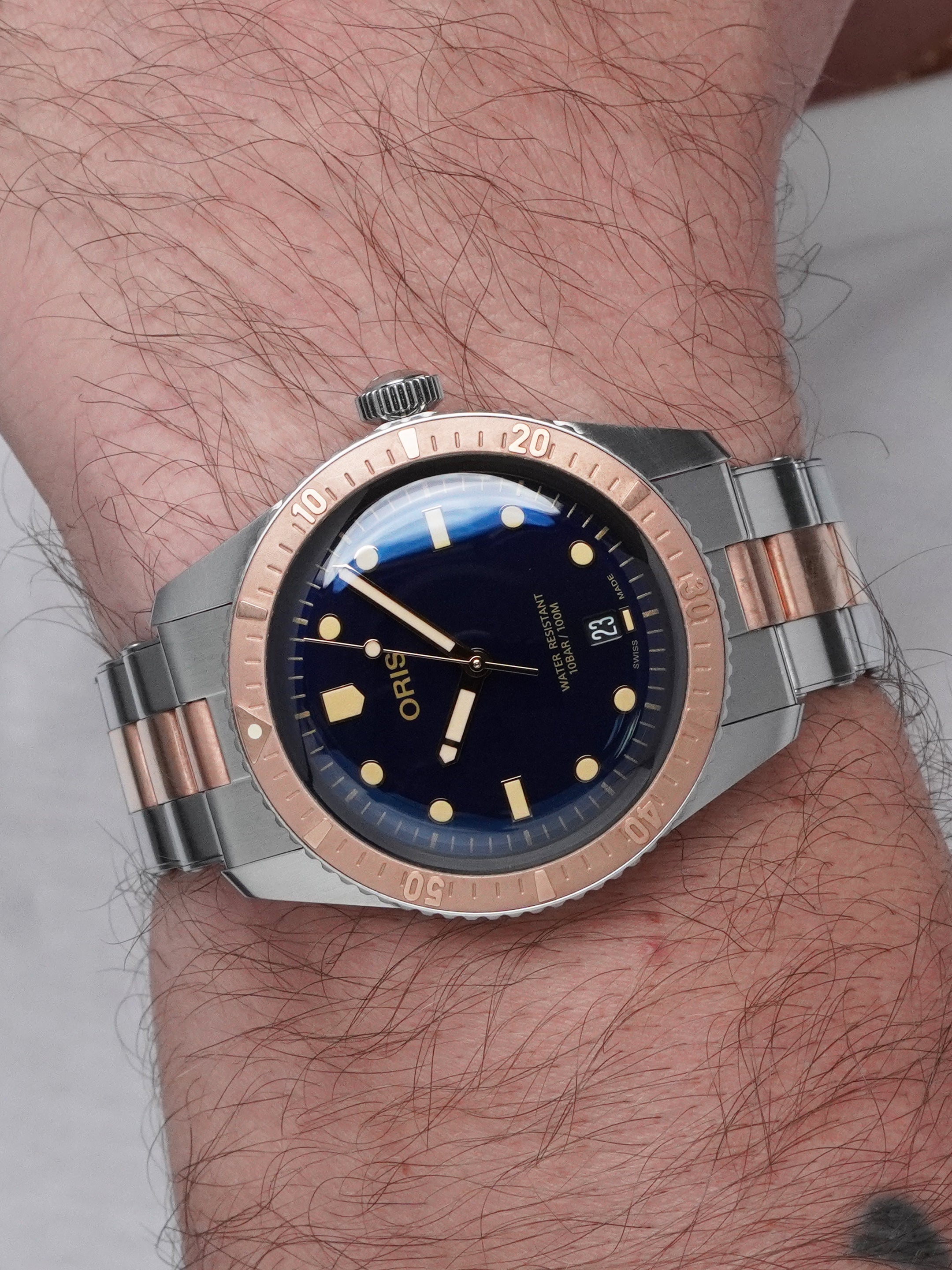 Oris Divers Sixty Five 01 733 7707 4355 - SS/Bronze, Blue Dial, Automatic, Full Set (2024)