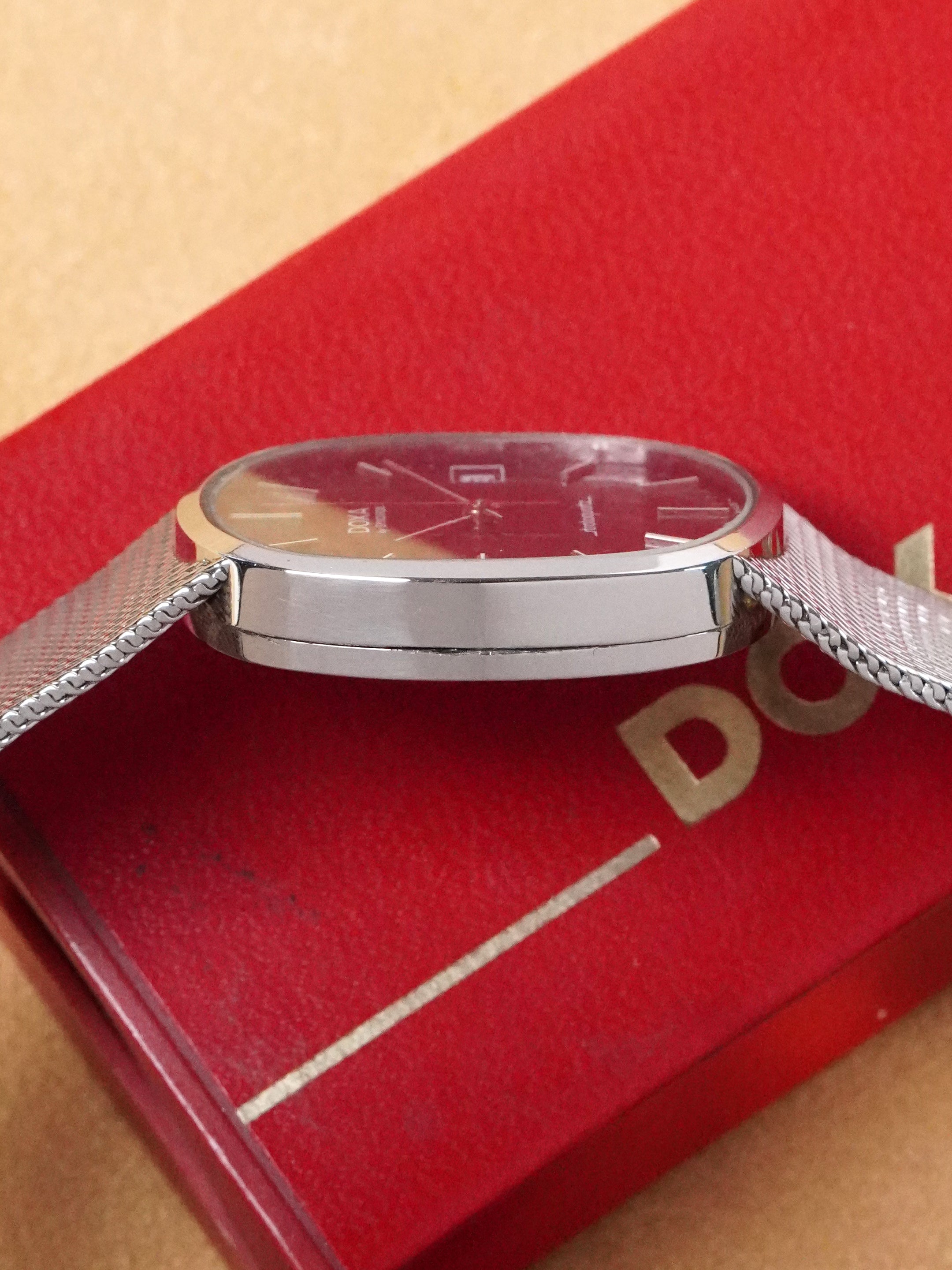 Doxa by Synchron Stratoquartz Ellipse - Stainless Steel, Blue Dial, Quartz, Original Box (1976*)