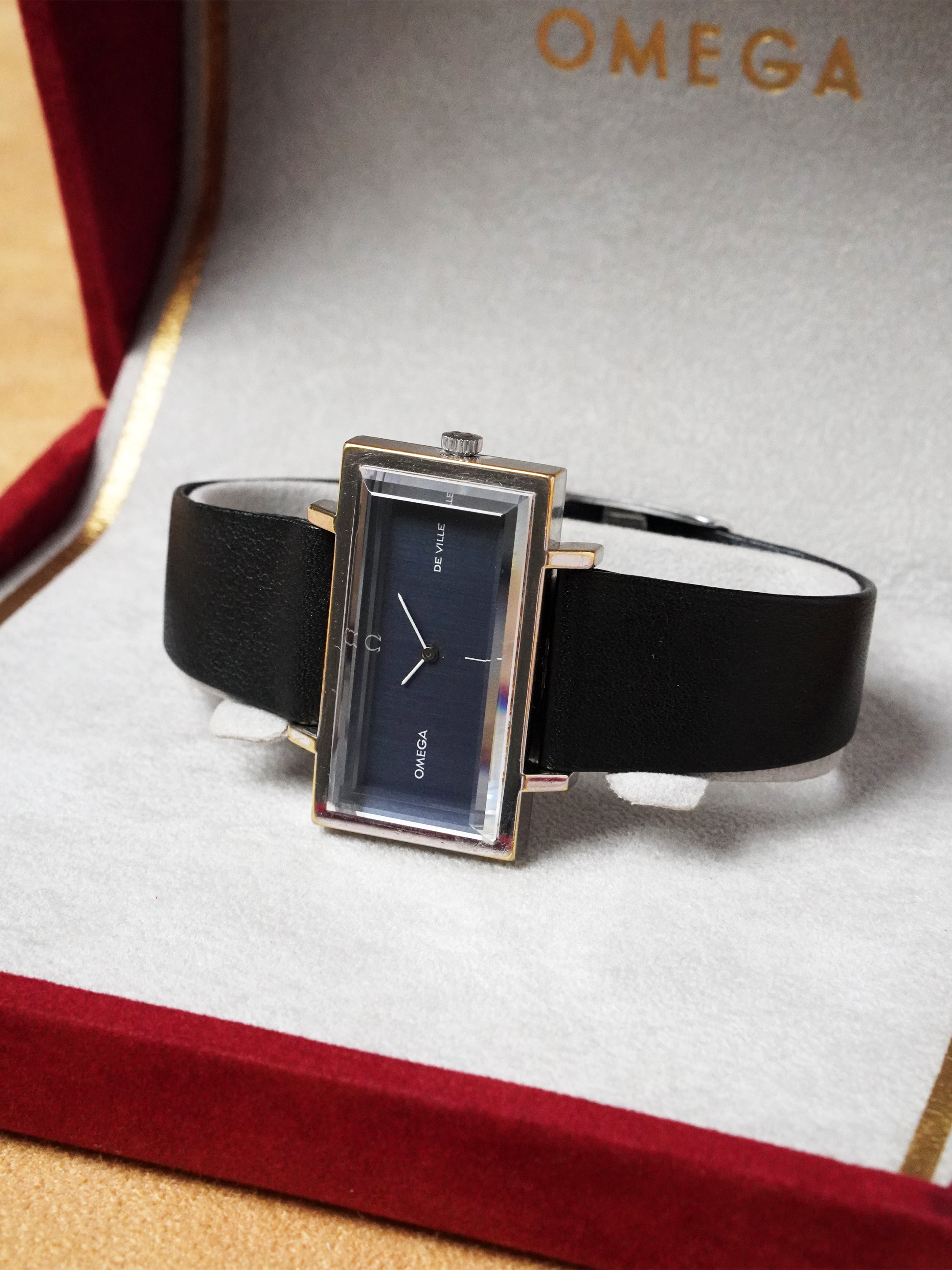 Omega De Ville By Andrew Grima 5110383 - Gold-Plated, Blue Dial, Automatic, Box (1973)