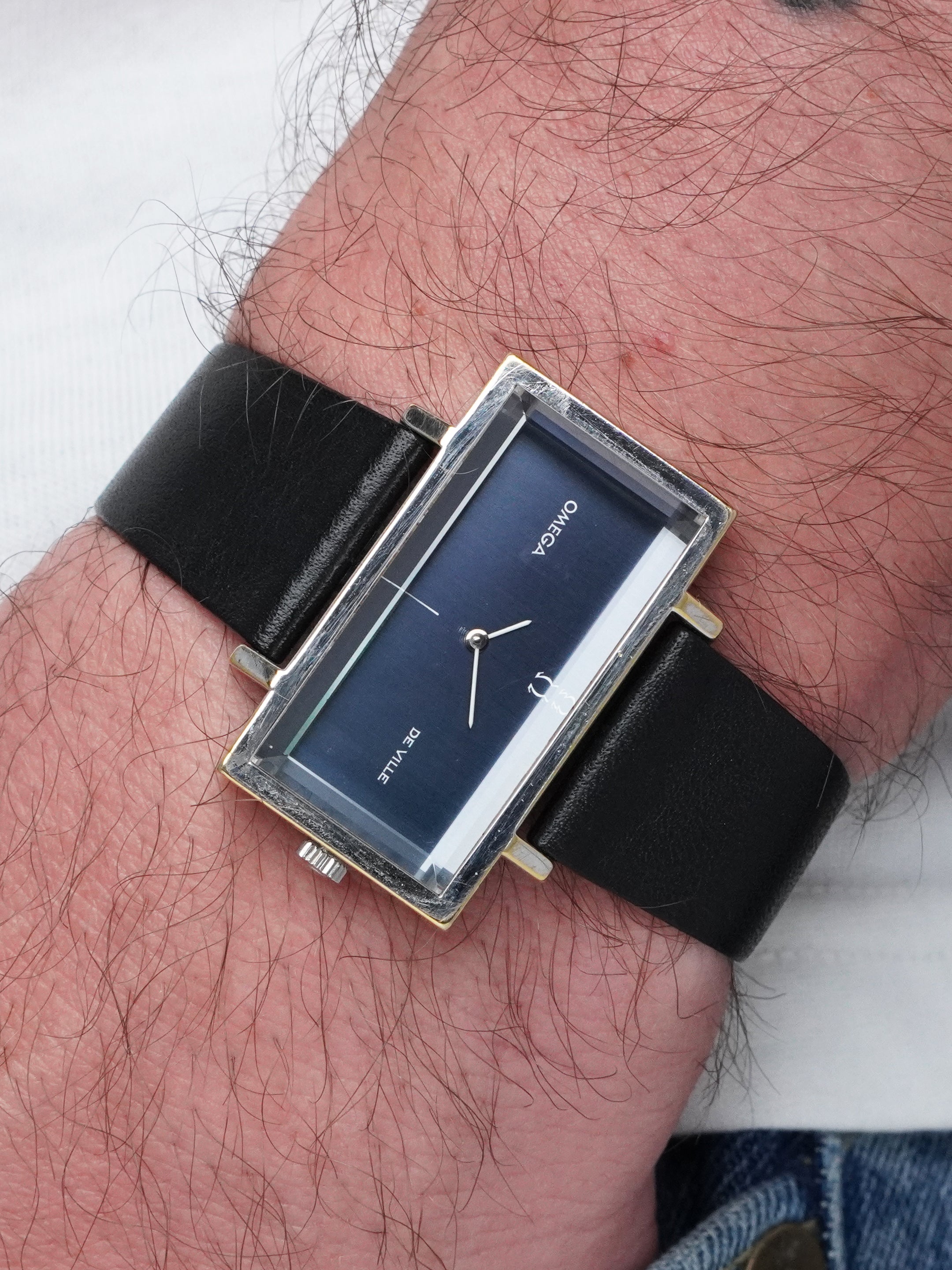 Omega De Ville By Andrew Grima 5110383 - Gold-Plated, Blue Dial, Automatic, Box (1973)