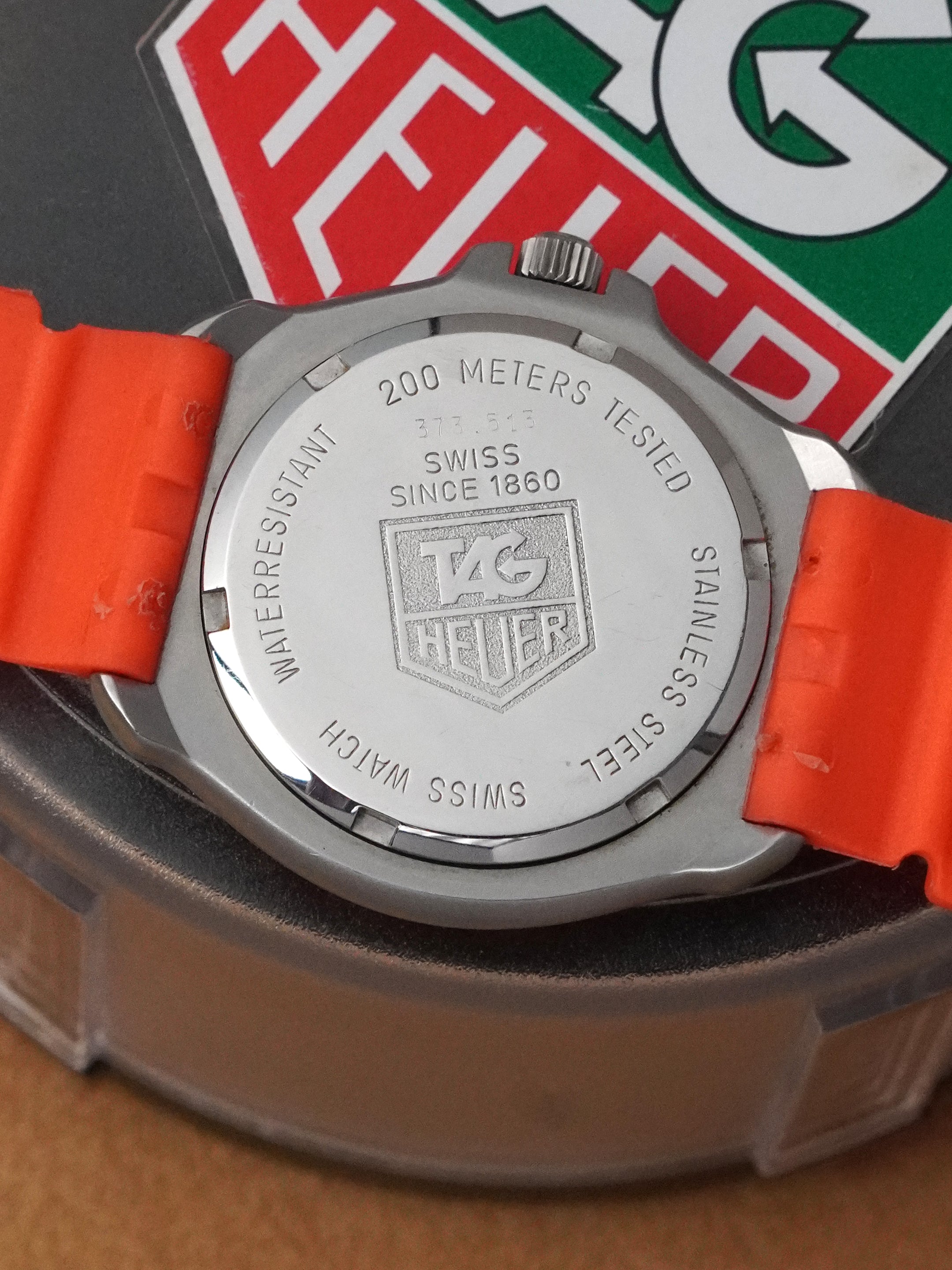 TAG Heuer Formula 1 Quartz 373.513 - Stainless Steel, Silver Dial, Quartz, Original Box (1988)