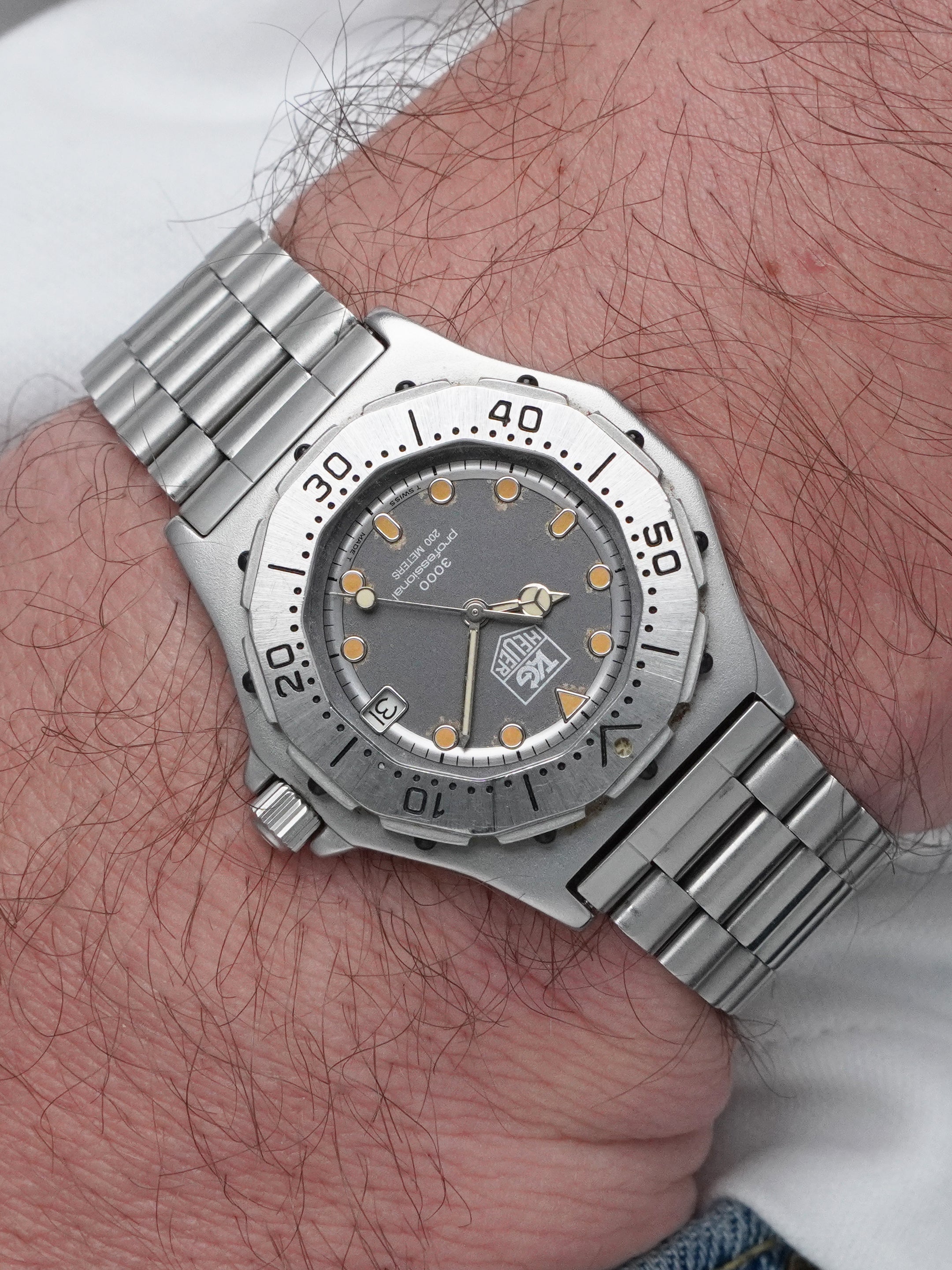 TAG Heuer Professional 3000 932.213 - Stainless Steel, Grey Dial, Quartz, Watch Only (1988)